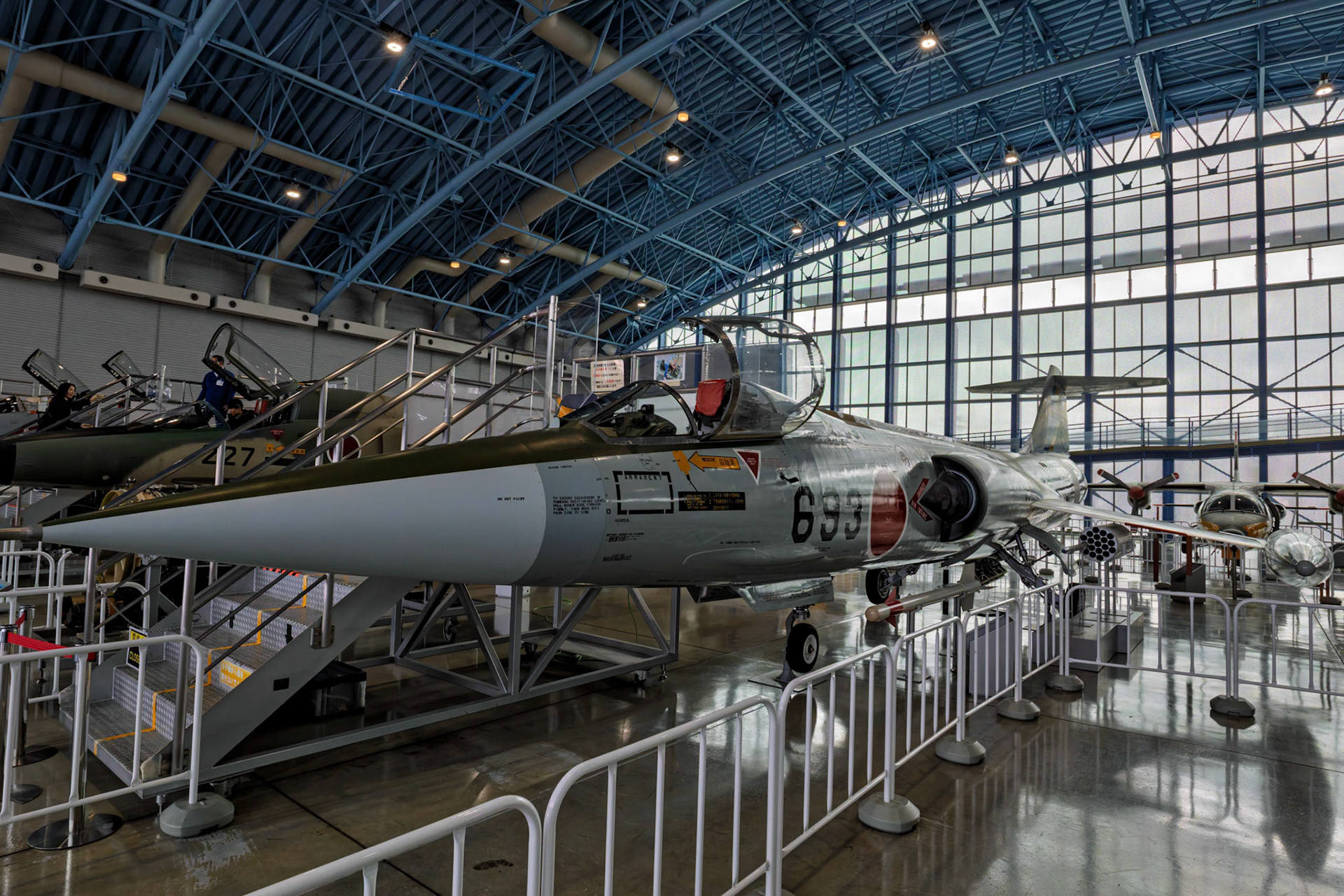 Lockheed F-104J Starfighter on display at Airpark Japan Air Self-Defense Force Hamamatsu Air Base Museum in Chuo Ward, Hamamatsu, Shizuoka, Japan