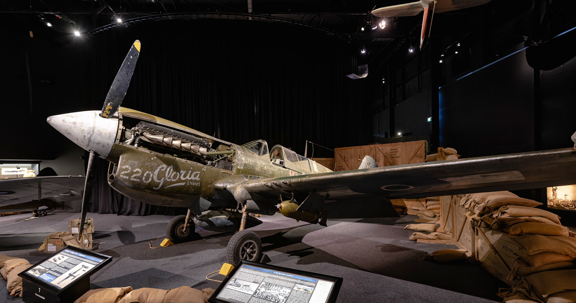 Curtiss P-40 at Omaka Aviation Heritage Centre in Blenheim, New Zealand