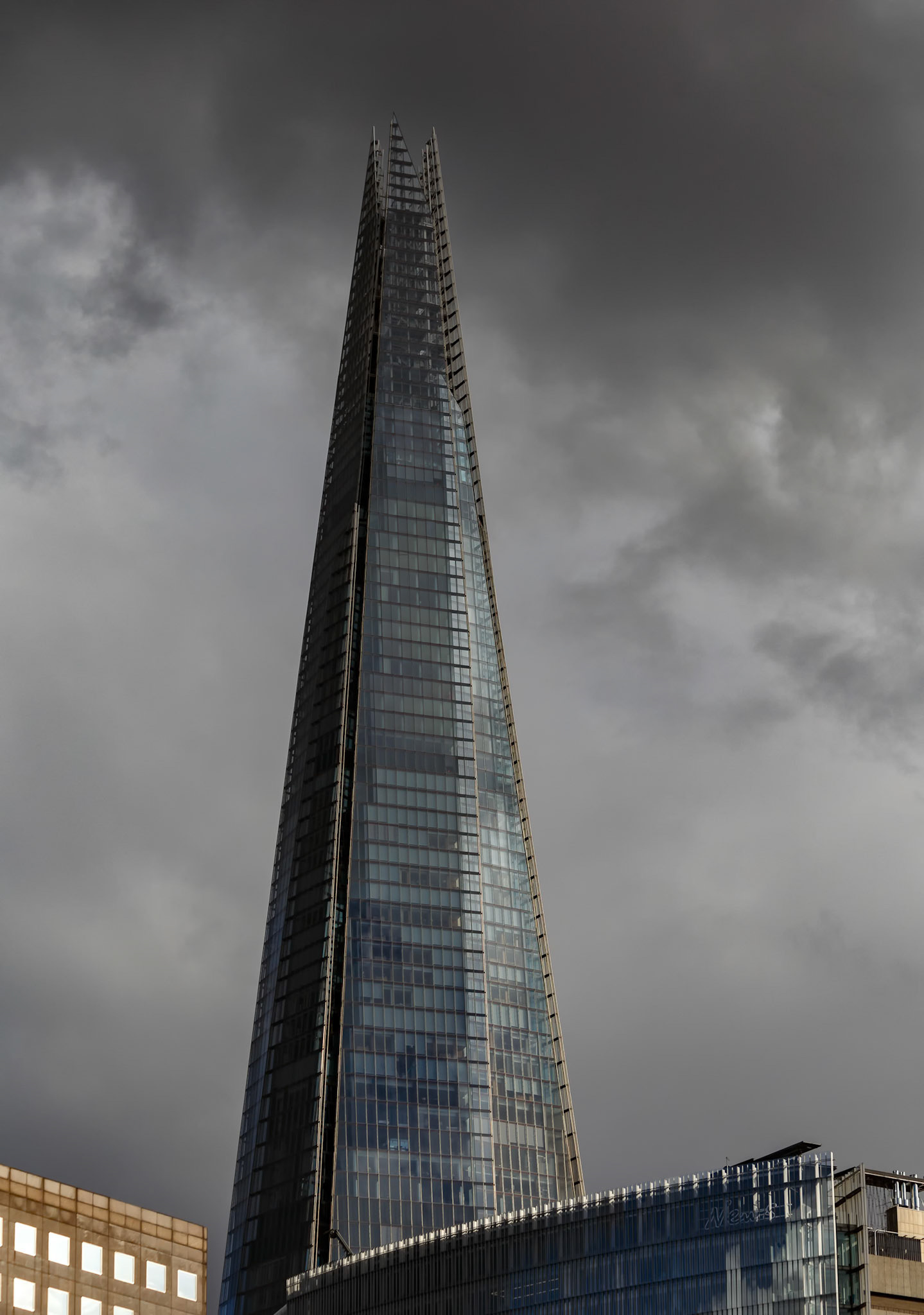 Shard from the Thames in London, England