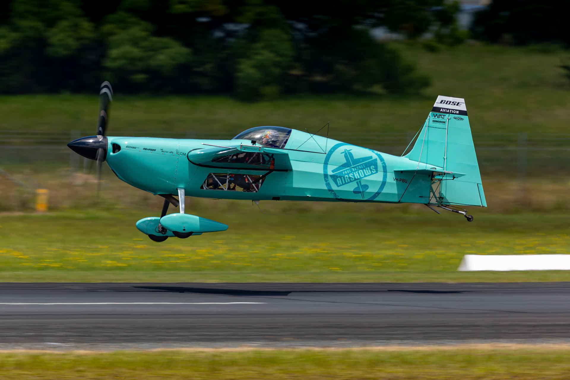 Glenn Graham in the Zivko Edge 540 [VH-PBU] at the Barrington Coast Airshow in Taree, New South Wales, Australia. 9th of November, 2024