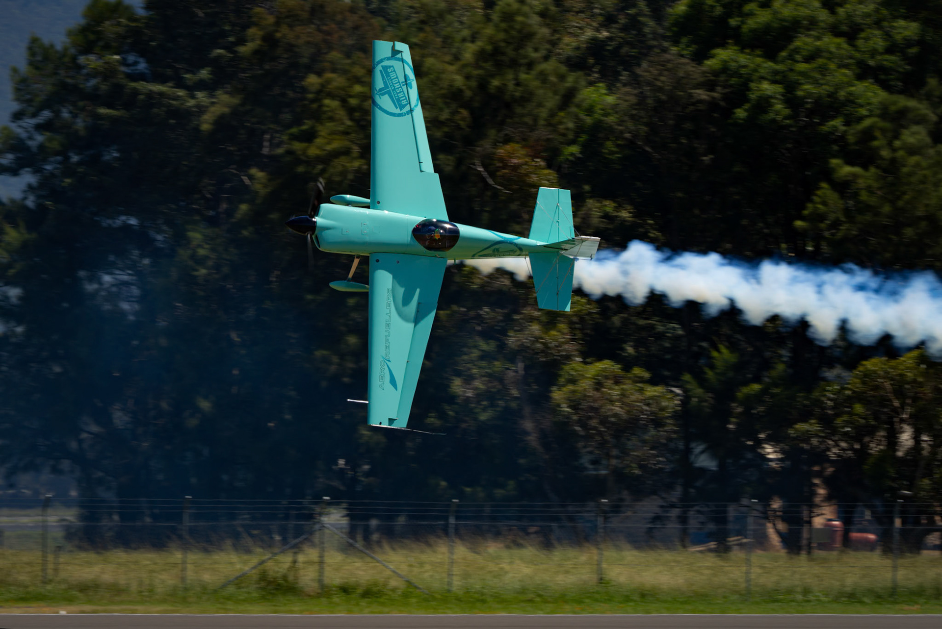 Glenn Graham in the Edge 540 on display at the Shellharbour Airport, during the Airshows Downunder Shellharbour, New South Wales, Australia.