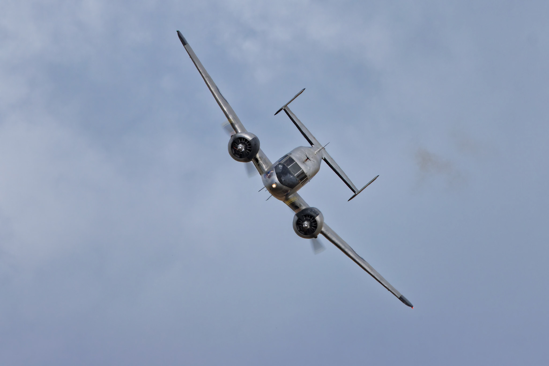 Doug Hamilton's Beech 18 on display at the Avalon Airshow in Victoria, Australia