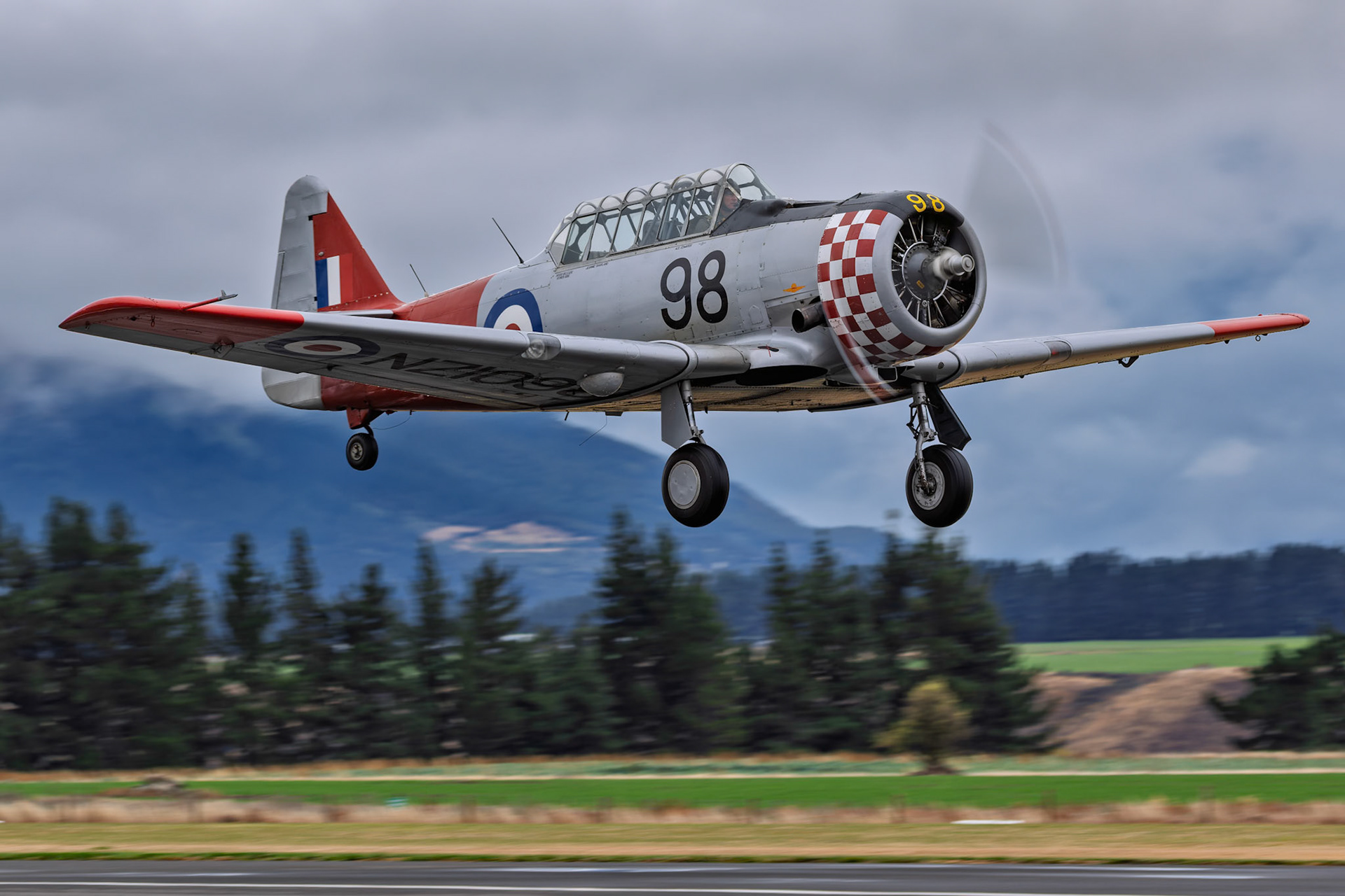 North American Harvard (98) [ZK-ENJ] on display at Warbirds over Wanaka, New Zealand