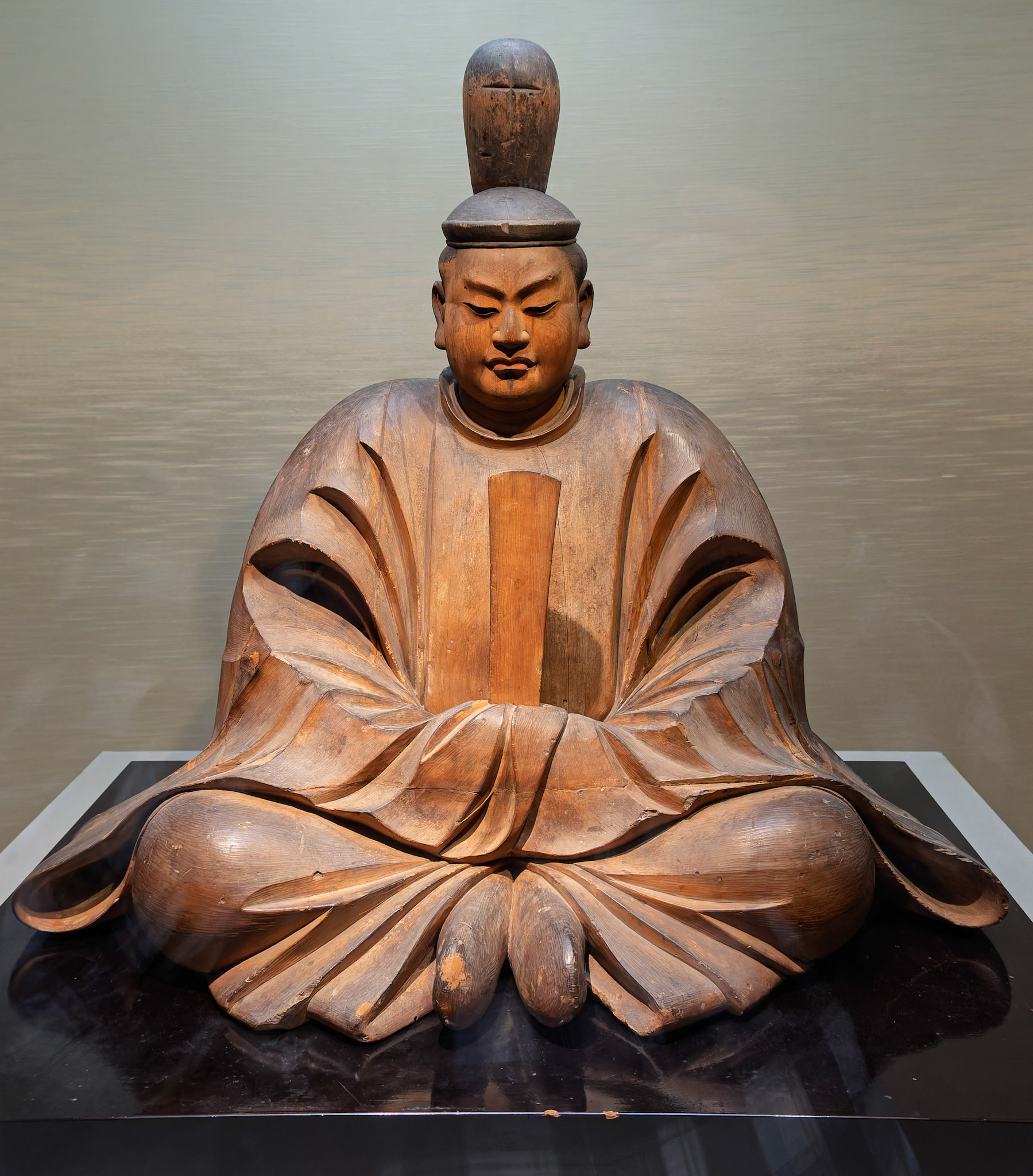 The Guardian God Hachiman by Kyokaku Period, 1326 on display at the Tokyo National Museum in Tokyo, Japan
