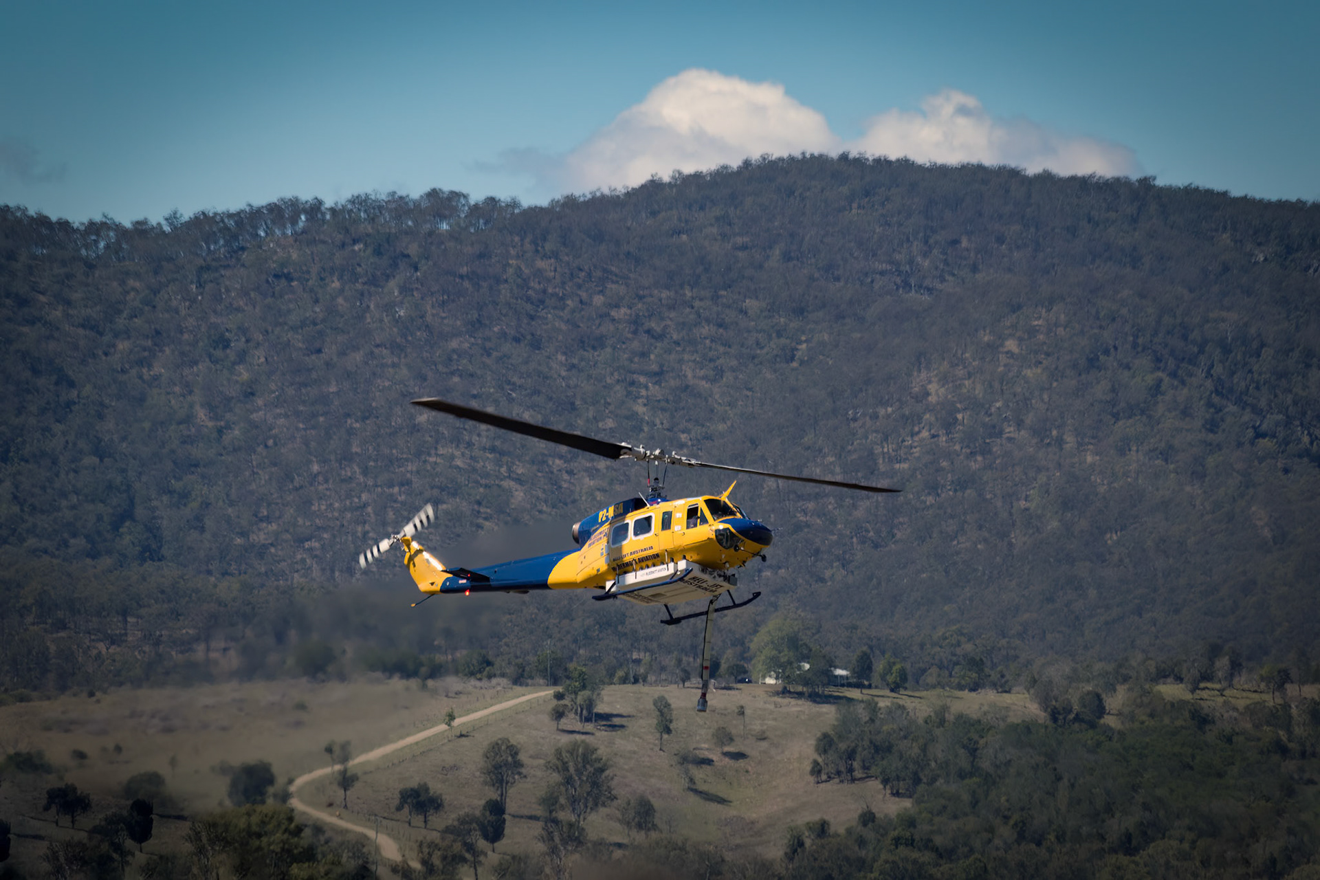 QFS Bell 214 at the Brisbane Valley Airshow 2016