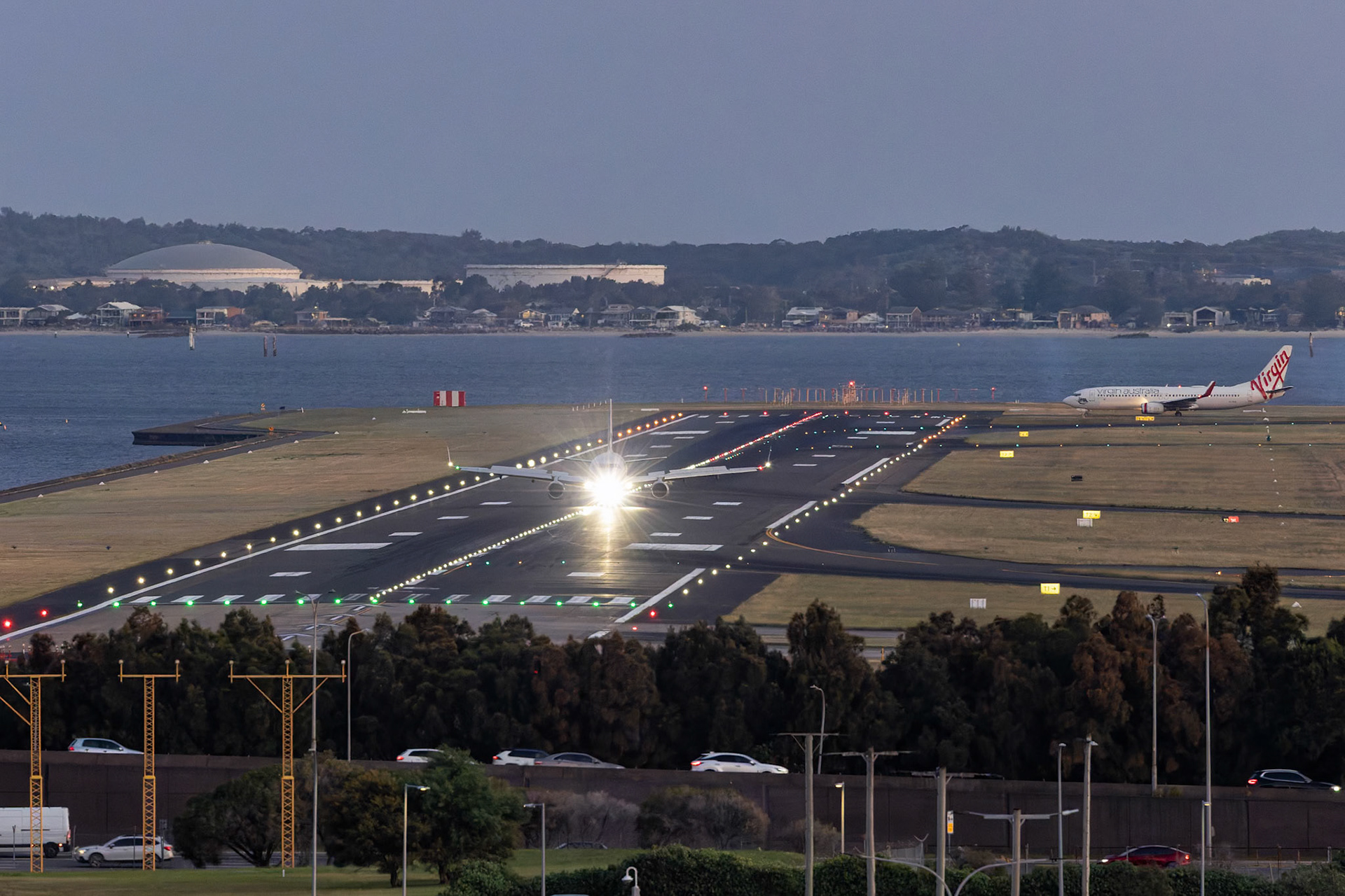 Jetstar Airbus A320-232 [VH-VFT] Arriving from Hamilton Island from the P3 Carpark, Sydney Airport, Australia