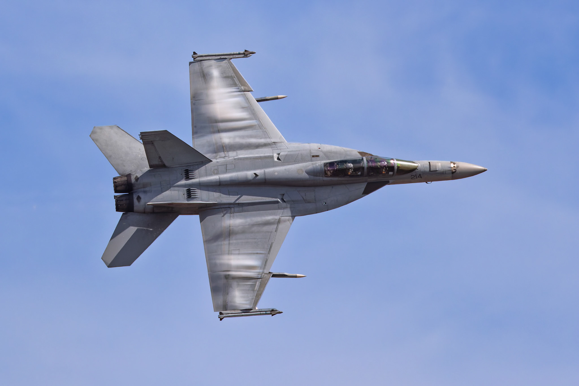 RAAF FA-18F Super Hornet on display at the Avalon Airshow in Victoria, Australia