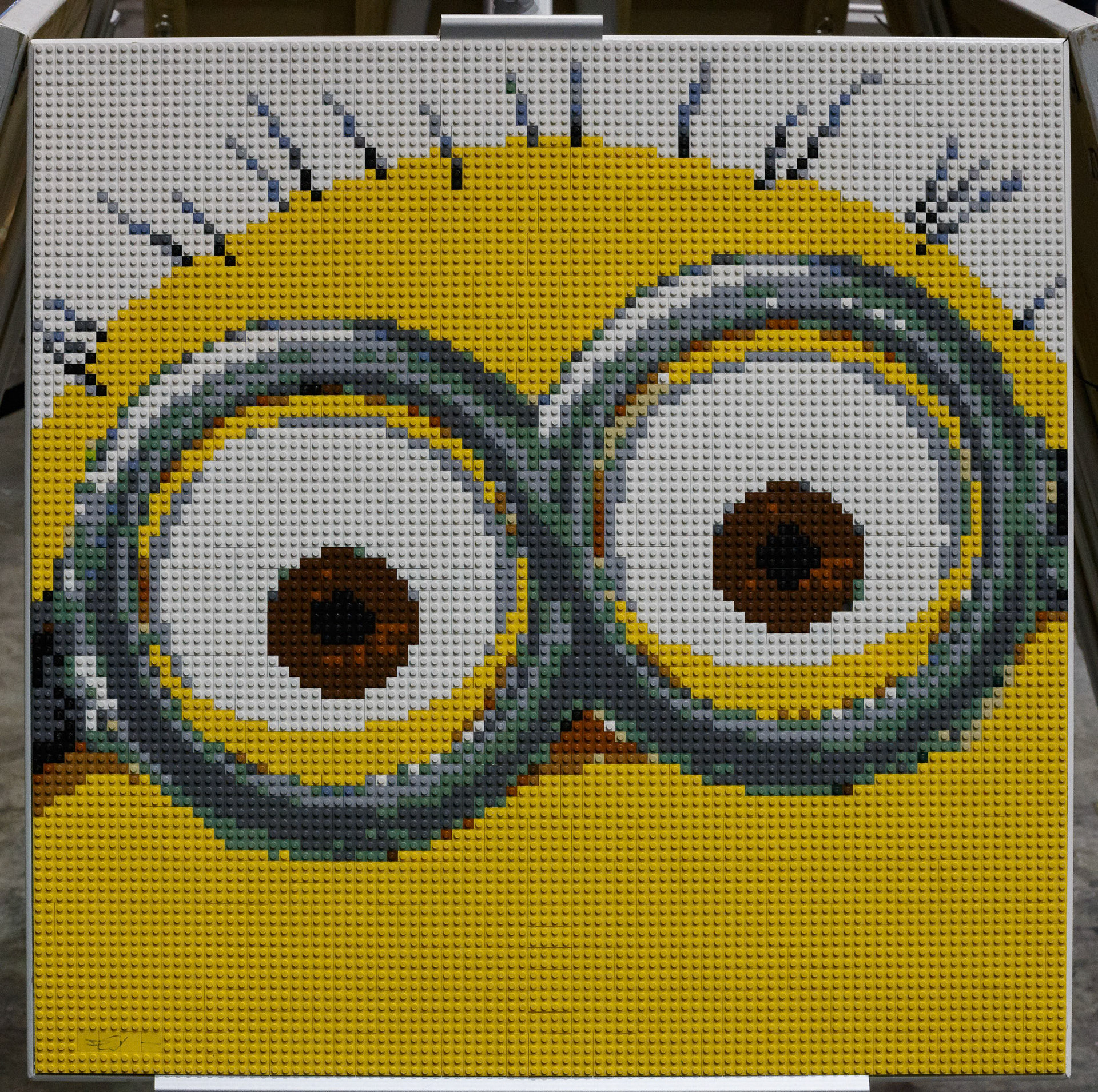 Mosaic Minion Lego Creation at the Brickman Experience at the Gold Coast, Australia