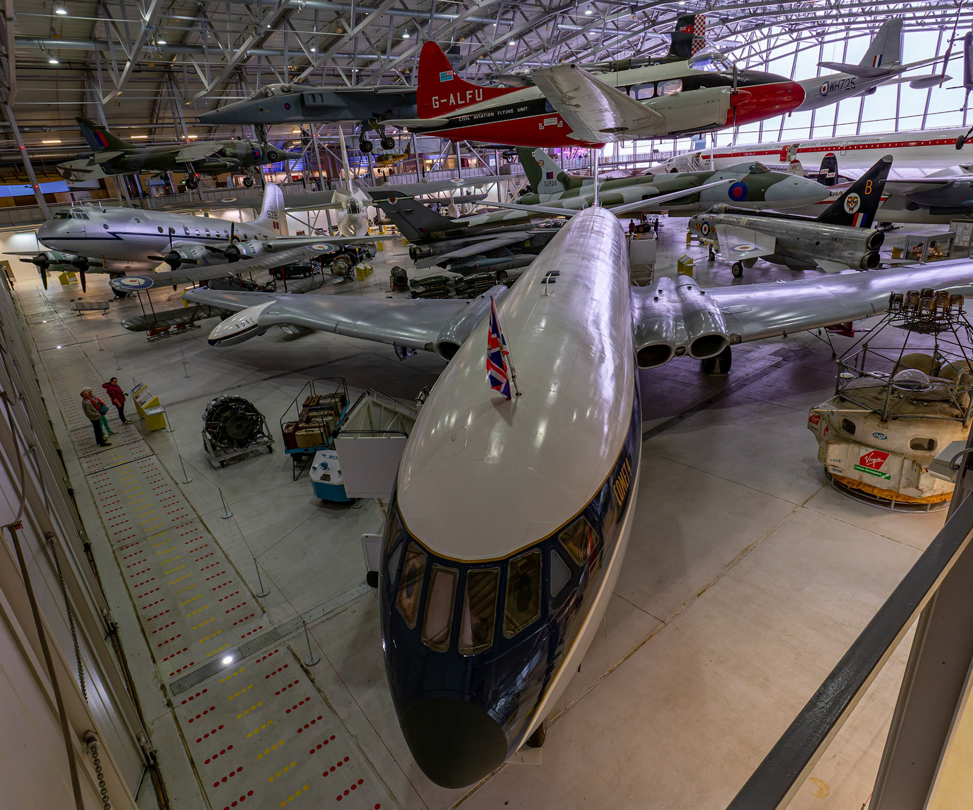 The Airspace Hall at the Duxford Imperial War Museum in Cambridge, United Kingdom