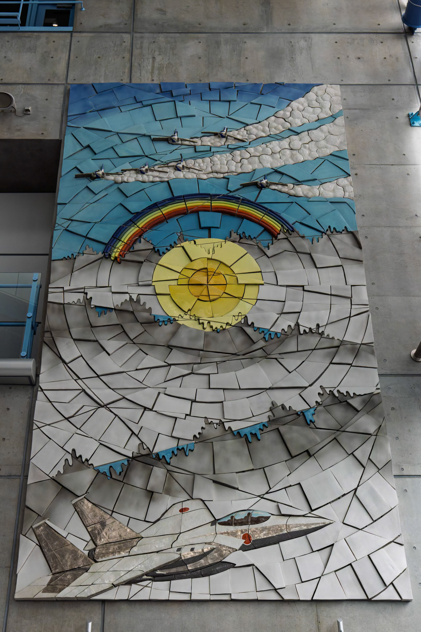 Art Work on display at Airpark Japan Air Self-Defense Force Hamamatsu Air Base Museum in Chuo Ward, Hamamatsu, Shizuoka, Japan