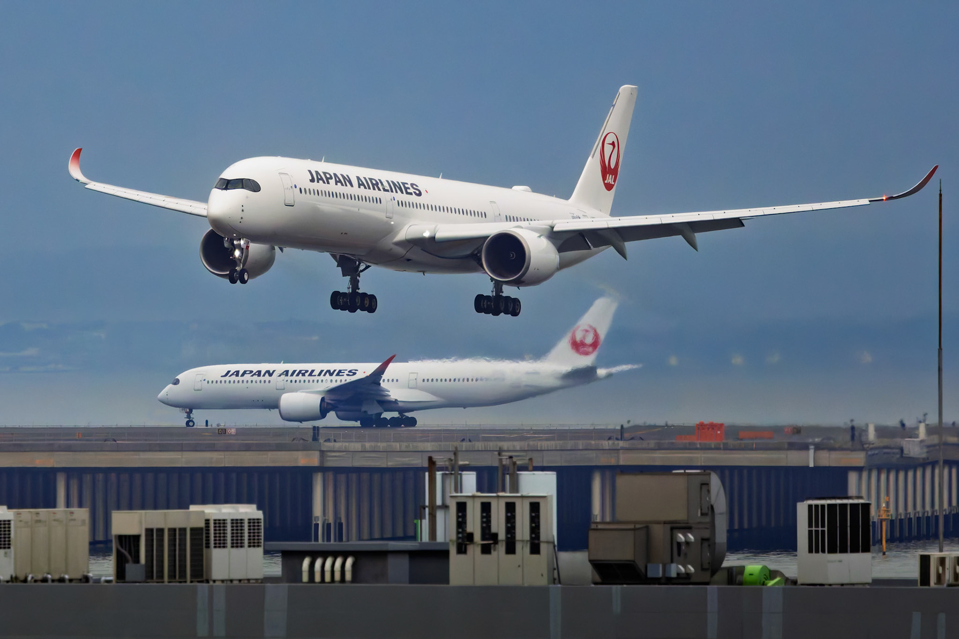 Japan Airlines Airbus A350-1041 [JA06WJ] Arriving from London, United Kingdom at Terminal 3 of Haneda Airport in Tokyo, Japan