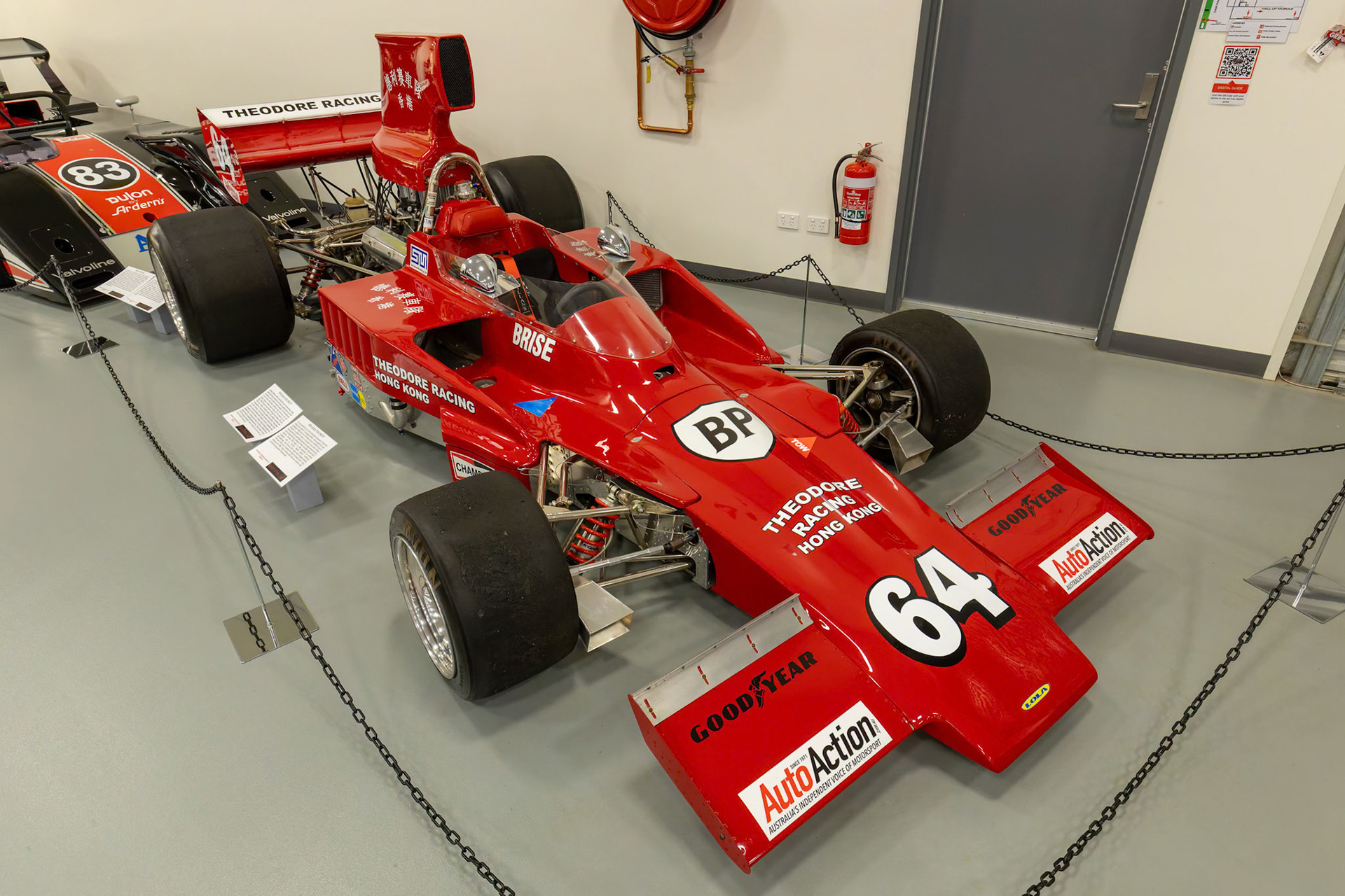 1974 Lola T332 'HU3t' at National Automobile Museum of Tasmania in the city of Launceston in Tasmania, Australia