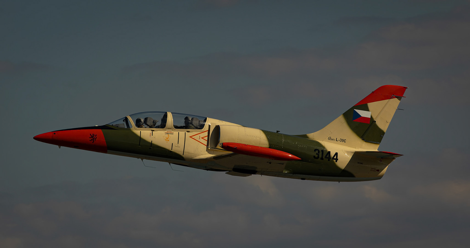 Aero Vodochody L-39C taking off from Archeefield Airport in Brisbane, Australia