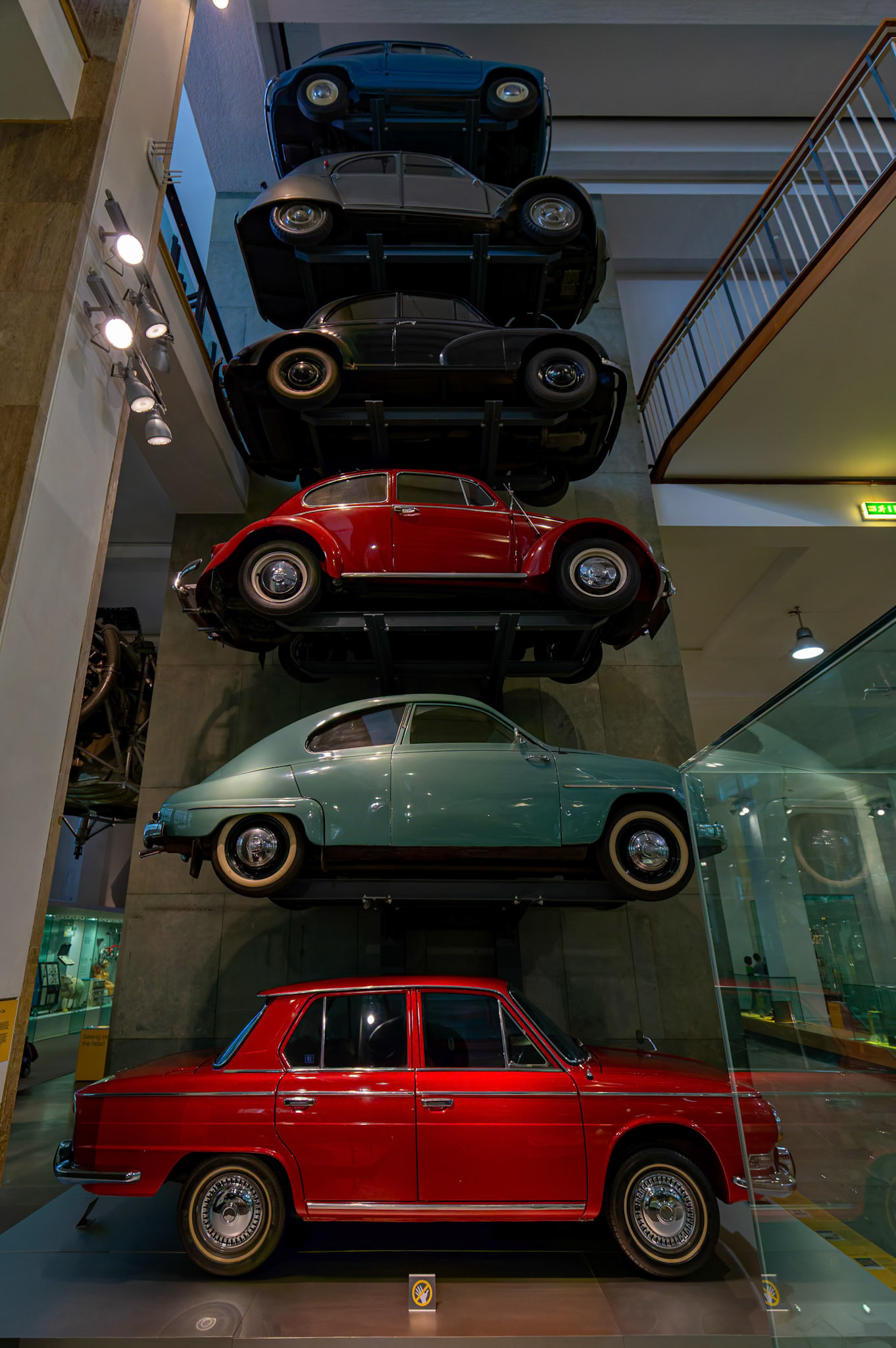Static car display in the Science Museum, London