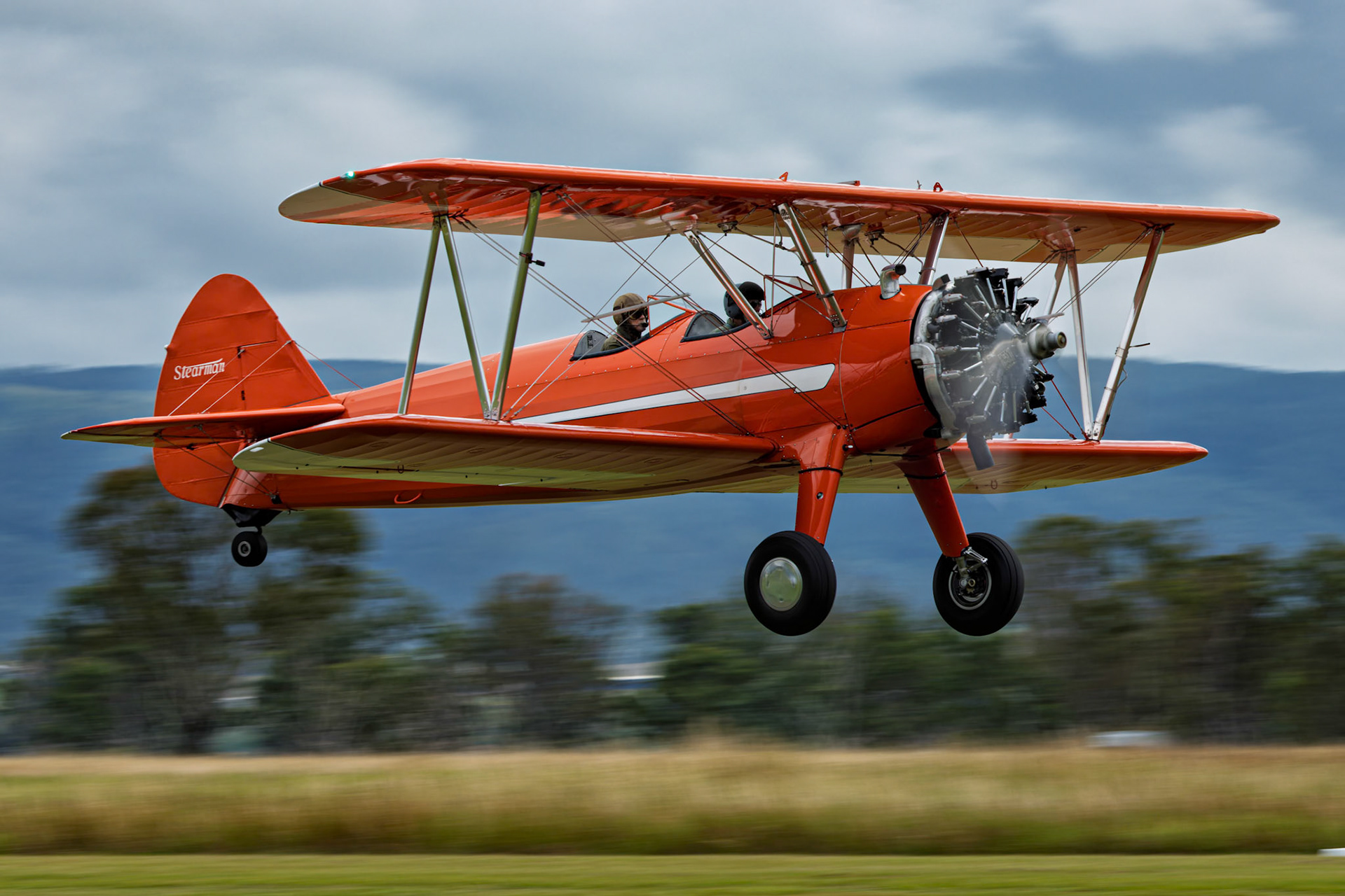 Boeing-Stearman Model 75 [VH-DNN] at the breakfast flyin at Watts Bridge Memorial Airfield in Cressbrook, Australia
