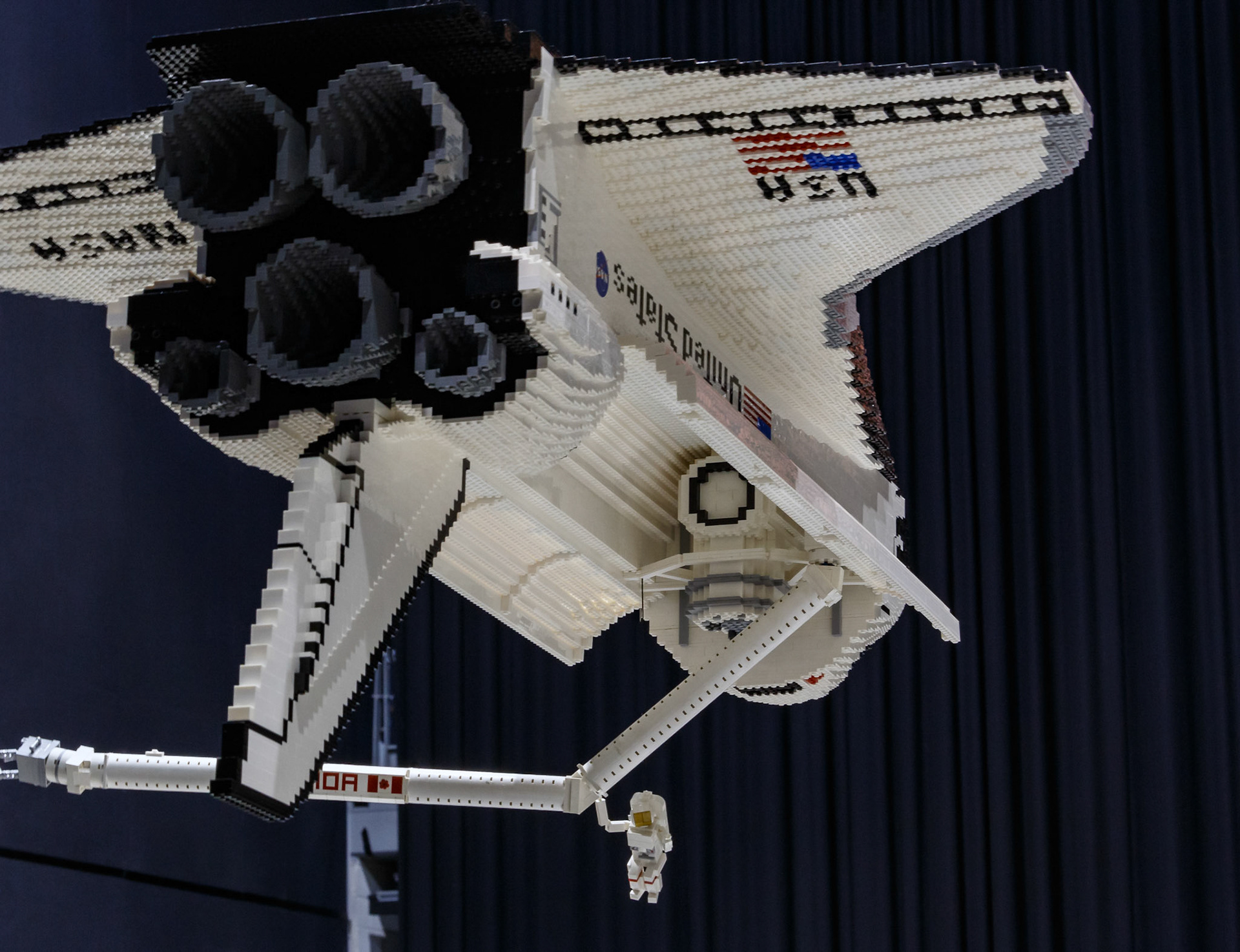 Space Shuttle Discovery Lego Creation at the Brickman Experience at the Gold Coast, Australia
