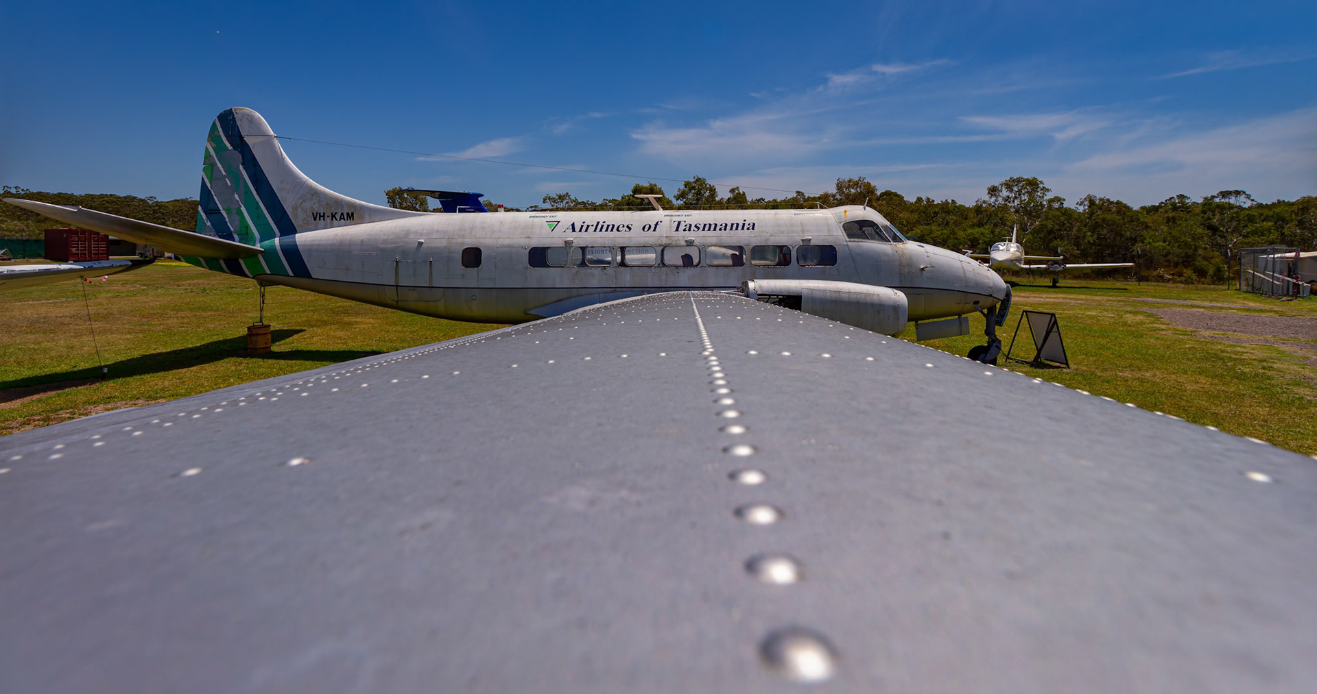 De Havilland Heron 2D-A1 VH-KAM on display at the Queensland Air Museum in Caloundra, Australia