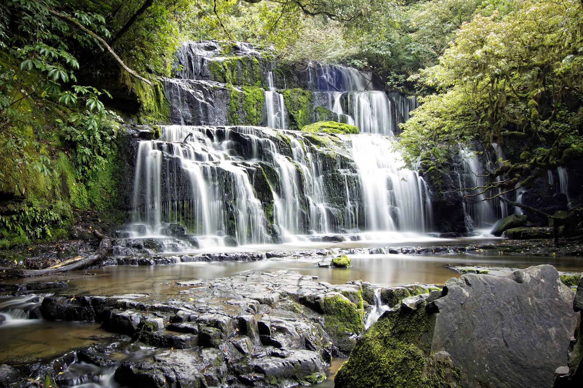 Purakaunui Falls in the Catlins, New Zealand