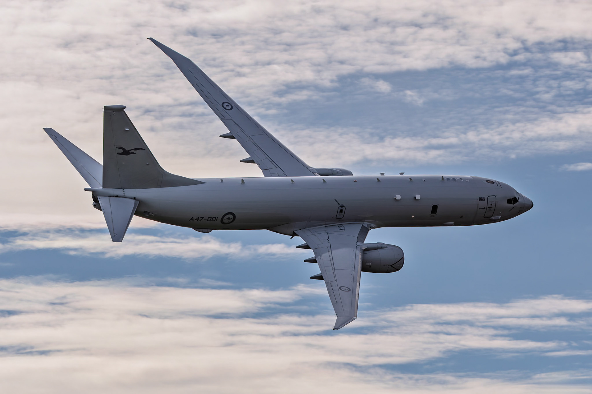 Royal Australian Air Force Boeing P-8A Poseidon [A47-001] on display at the Richmond Airshow in New South Wales, Australia