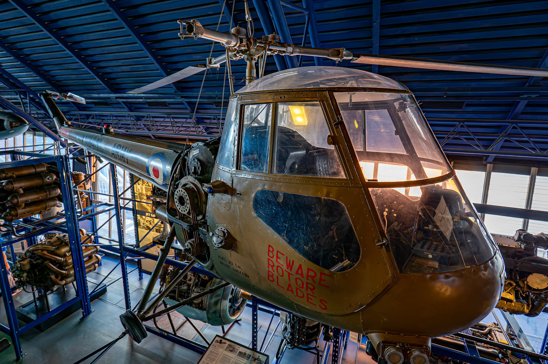 Saunders Roe Skeeter AOP12 on display in the Science Museum, London