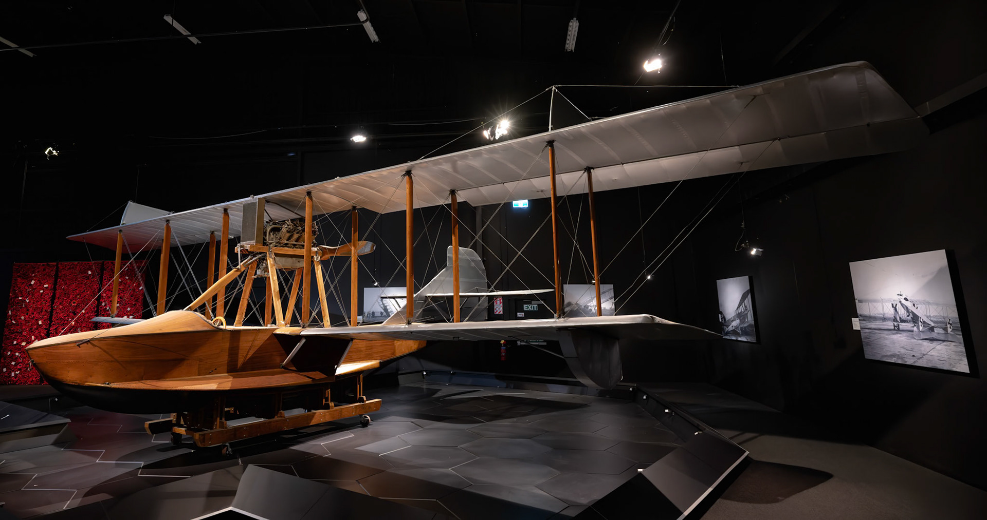 Curtiss MF Flying Boat at Omaka Aviation Heritage Centre in Blenheim, New Zealand