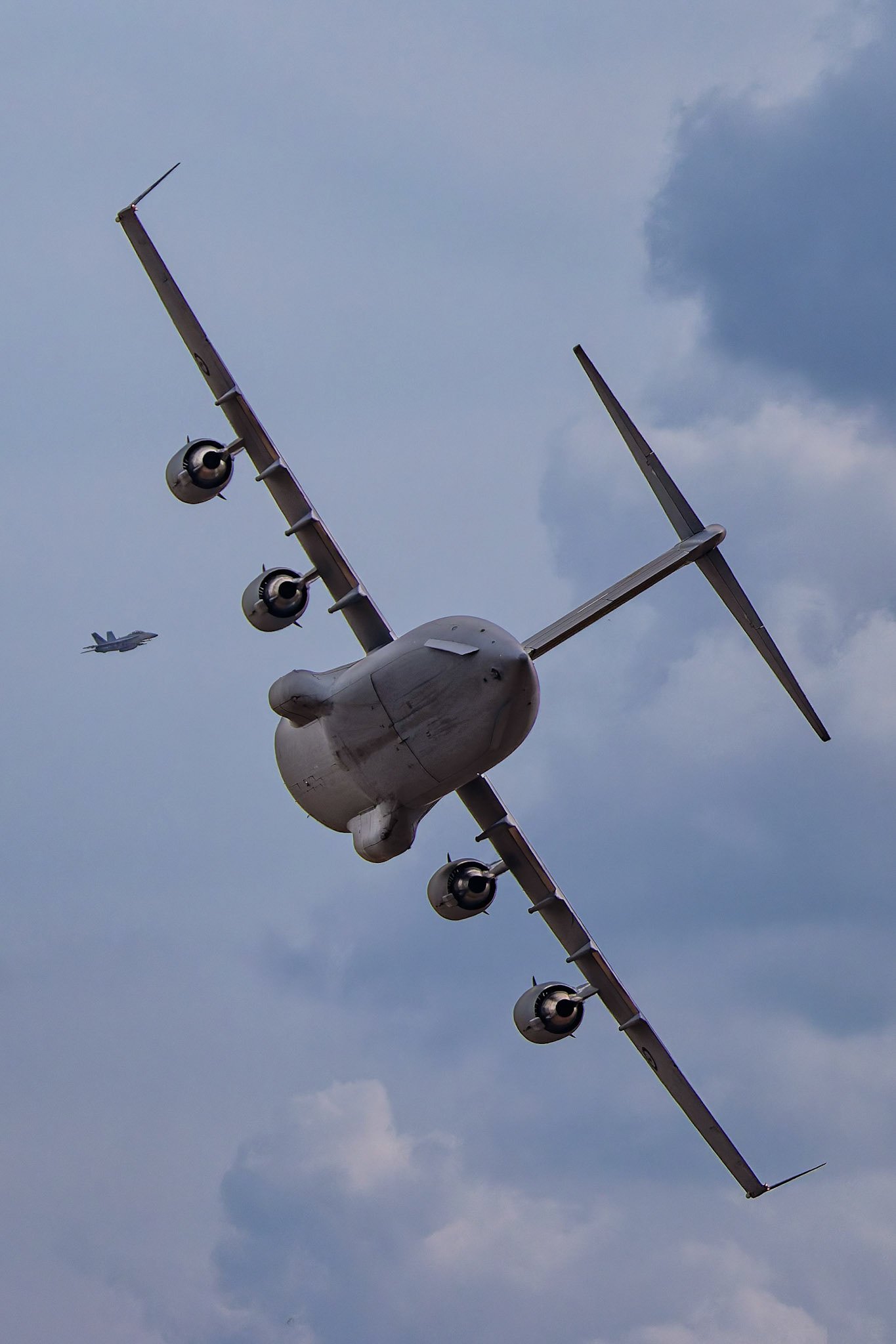 The RAAF C-17A Globemaster III display at the Avalon Airshow in Victoria, Australia