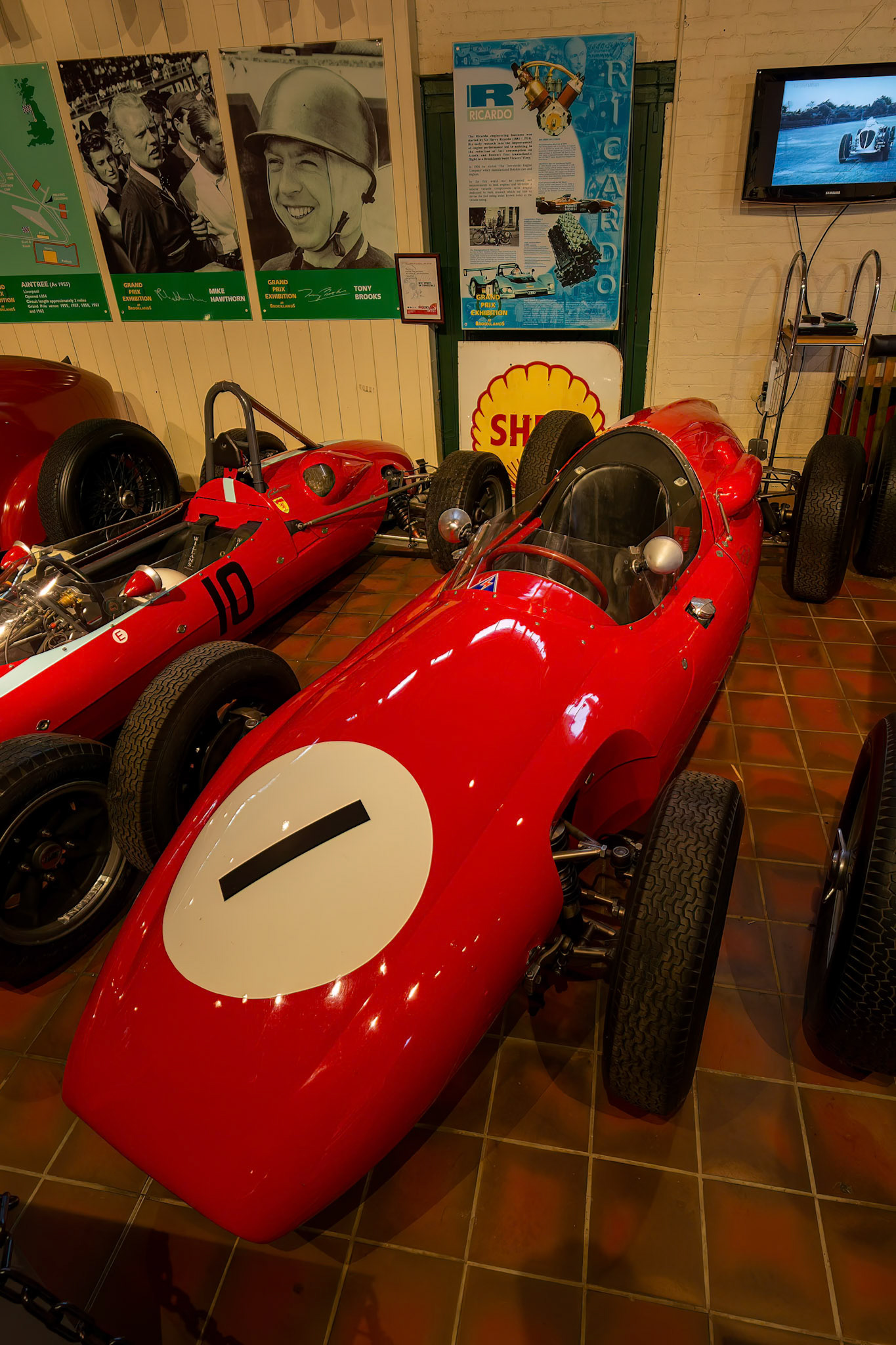 The Cooper Climax T51 on display at Brooklands musuem at Brooklands, England