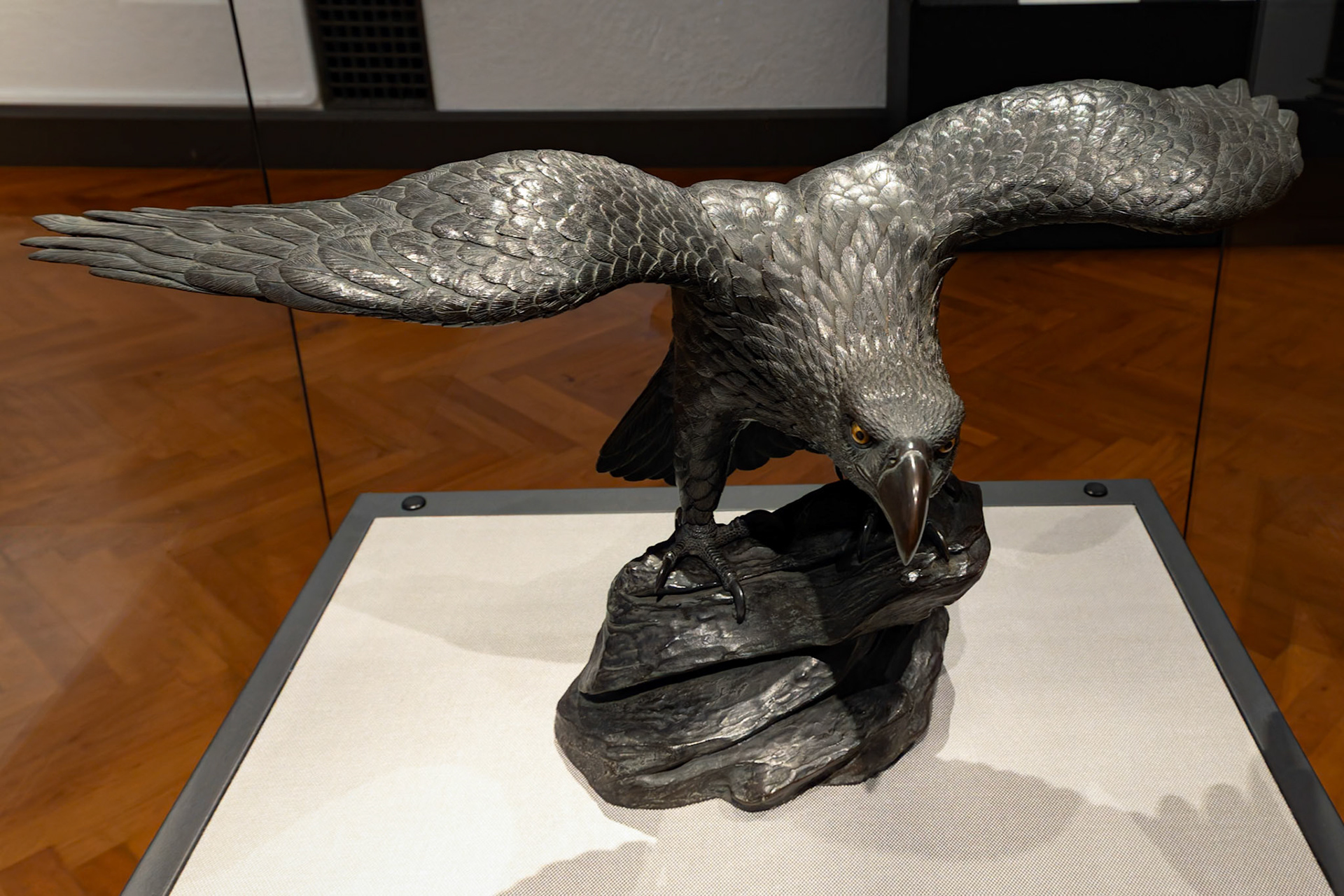Eagle by Suzuki Chokichi in Cast Bronze 1892 display at the Tokyo National Museum in Tokyo, Japan