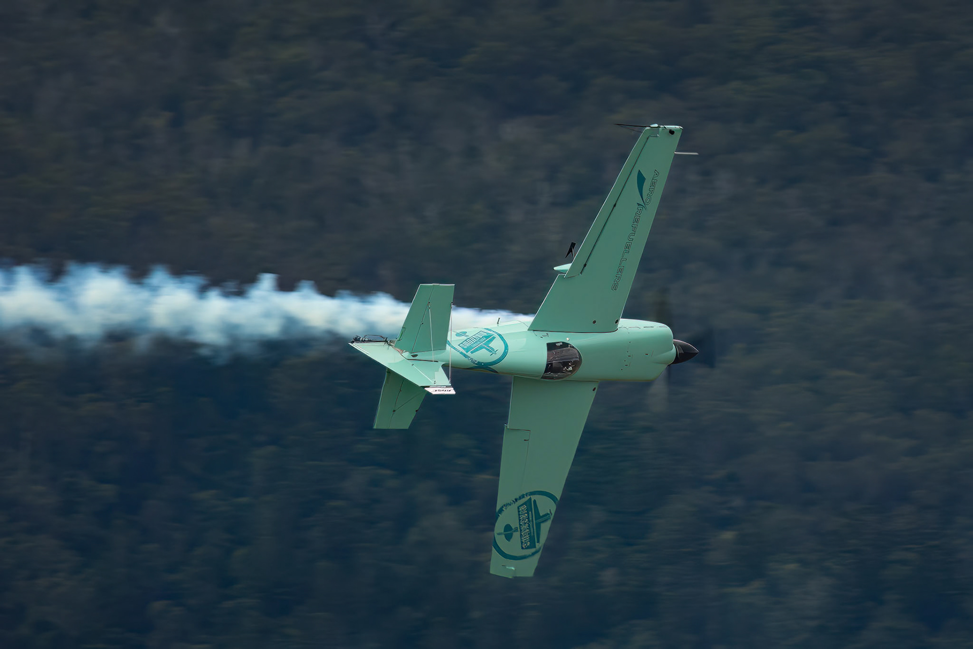 The Edge 540 completing an Aerobatic display at the 2022 Brisbane Airshow at Watts Bridge Memorial Airport, Australia