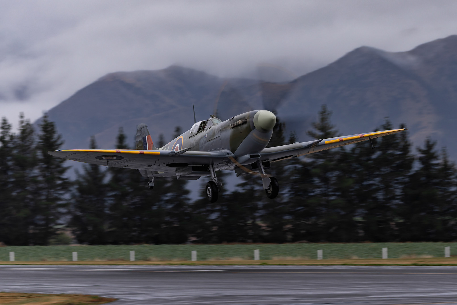 Supermarine Spitfire Mark IX [ZK-SPI] on display at Warbirds over Wanaka, New Zealand