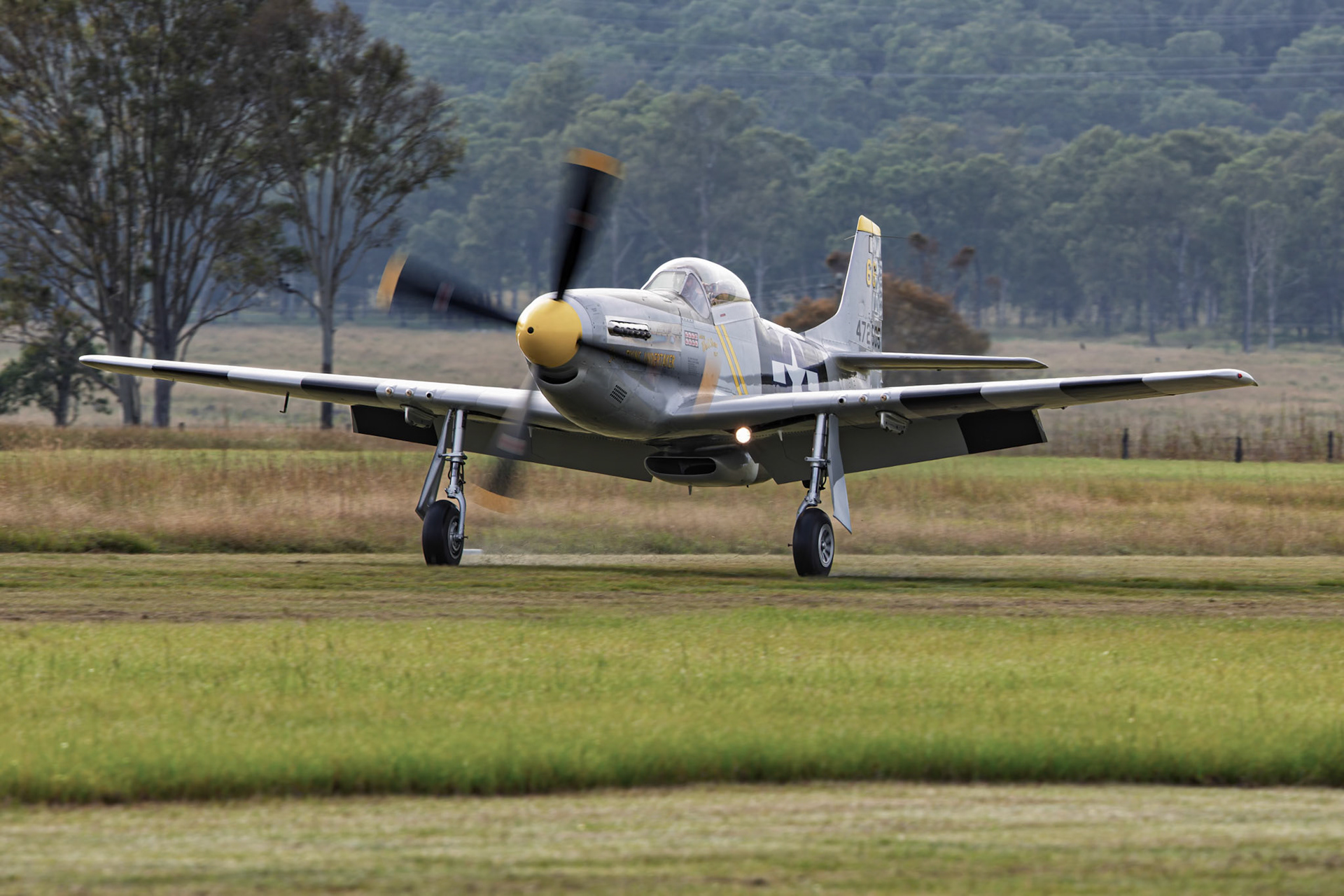 North American P51-D-30NT [VH-FST] at the breakfast flyin at Watts Bridge Memorial Airfield in Cressbrook, Australia