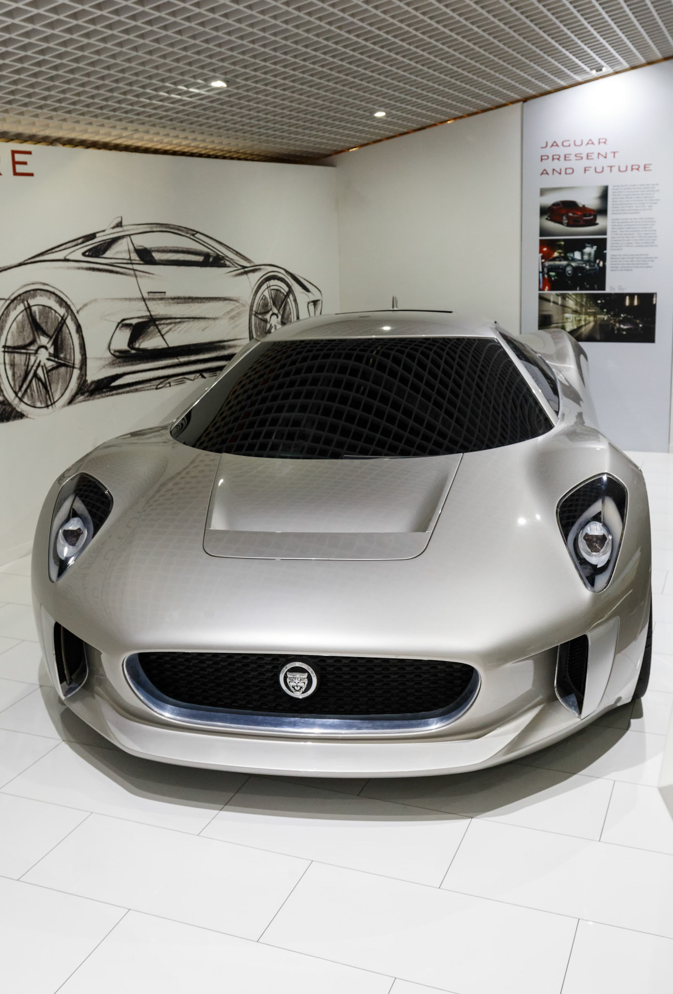 2010 Jaguar C-X75 Concept at the Coventry Transport Museum in Coventry, England