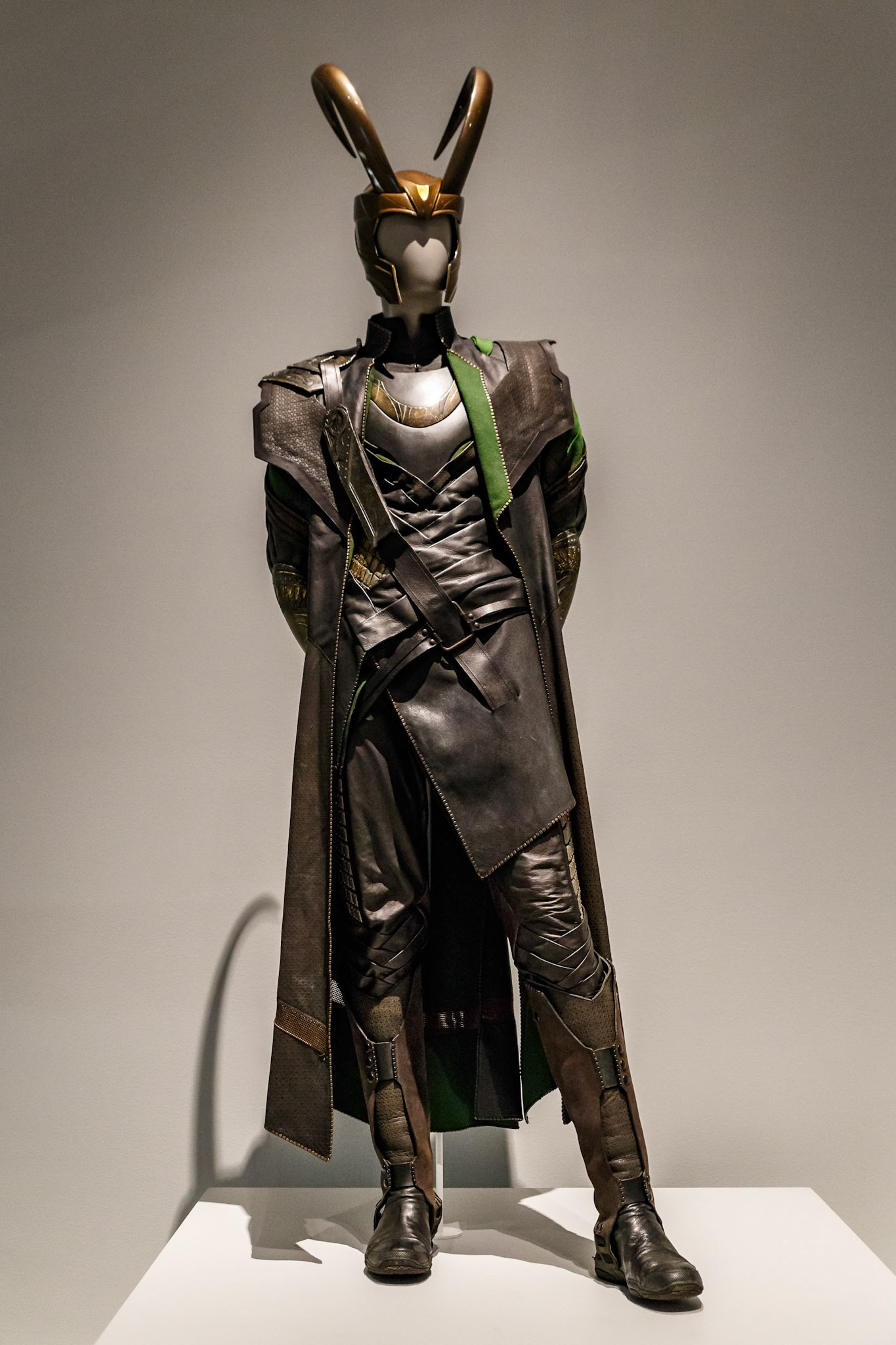 Loki custome display at GOMA for the Marvel Exhibition, Brisbane