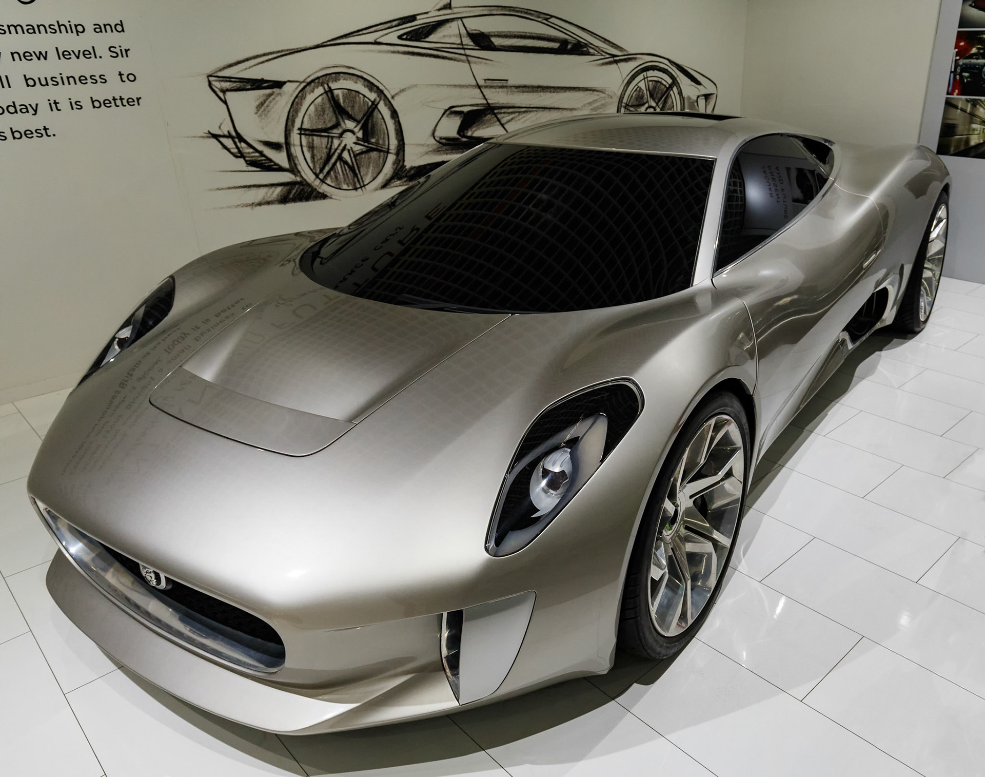 2010 Jaguar C-X75 Concept at the Coventry Transport Museum in Coventry, England