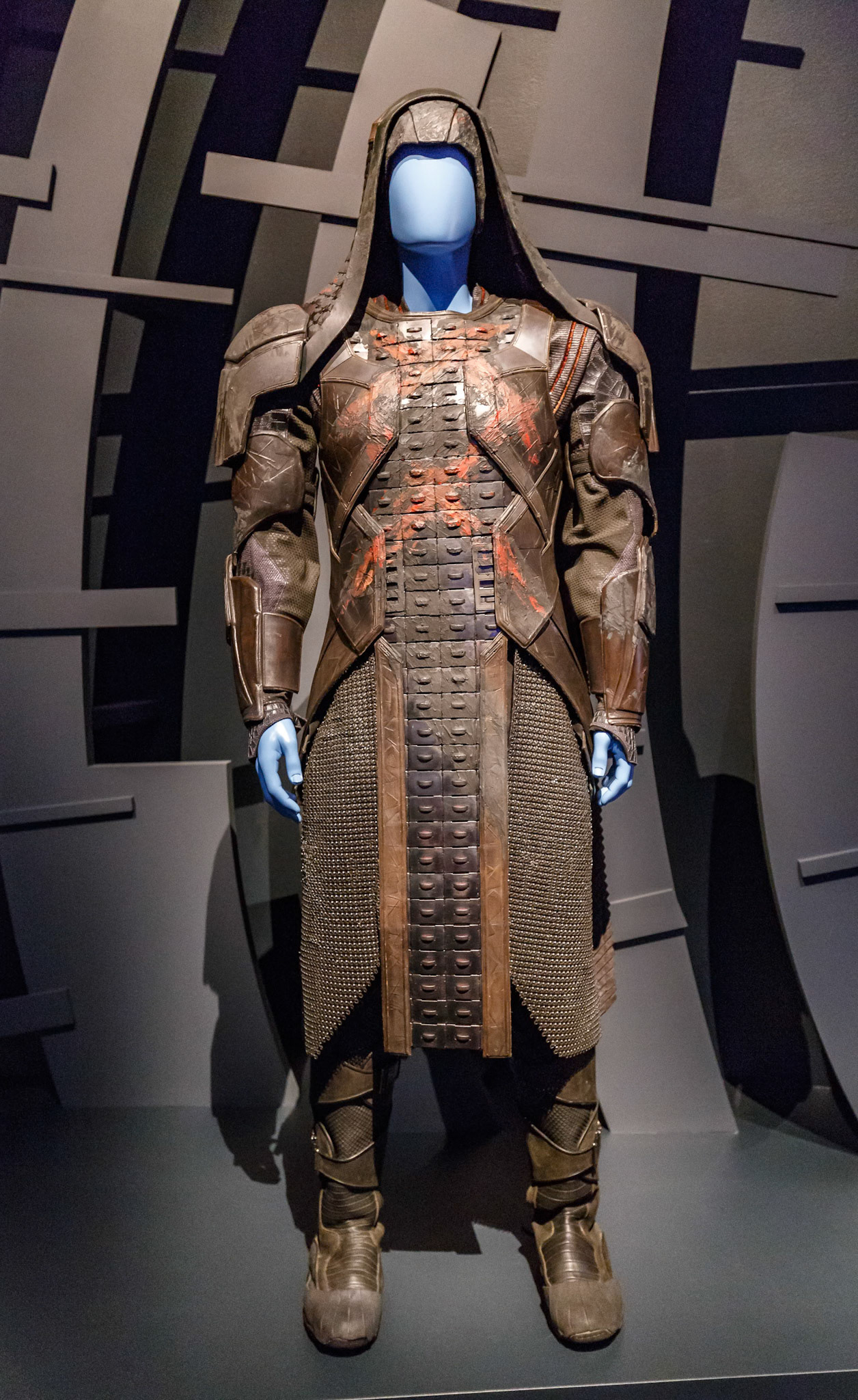 Ronan custome display at GOMA for the Marvel Exhibition, Brisbane
