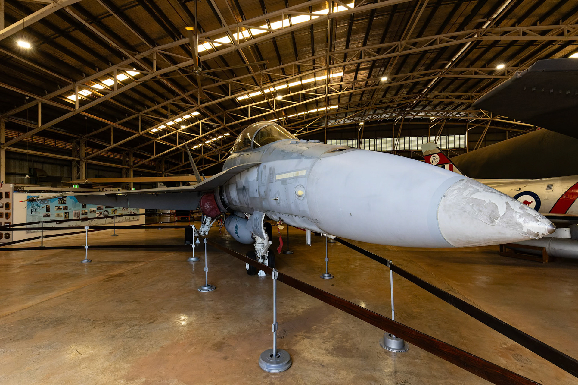 McDonnell Douglas FA-18 AB on display at the Darwin Aviation Museum in the Northern Territory, Australia