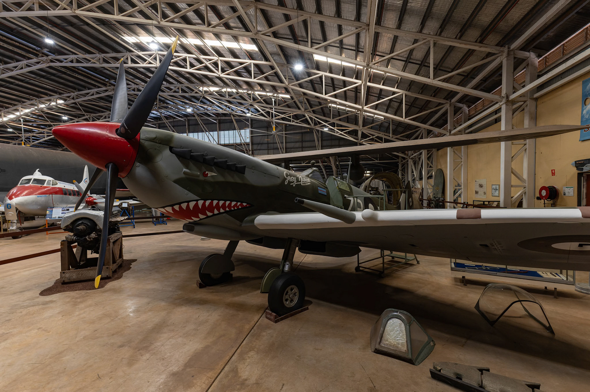 Supermarne Spitfire Mk VIII Replica on display at the Darwin Aviation Museum in the Northern Territory, Australia