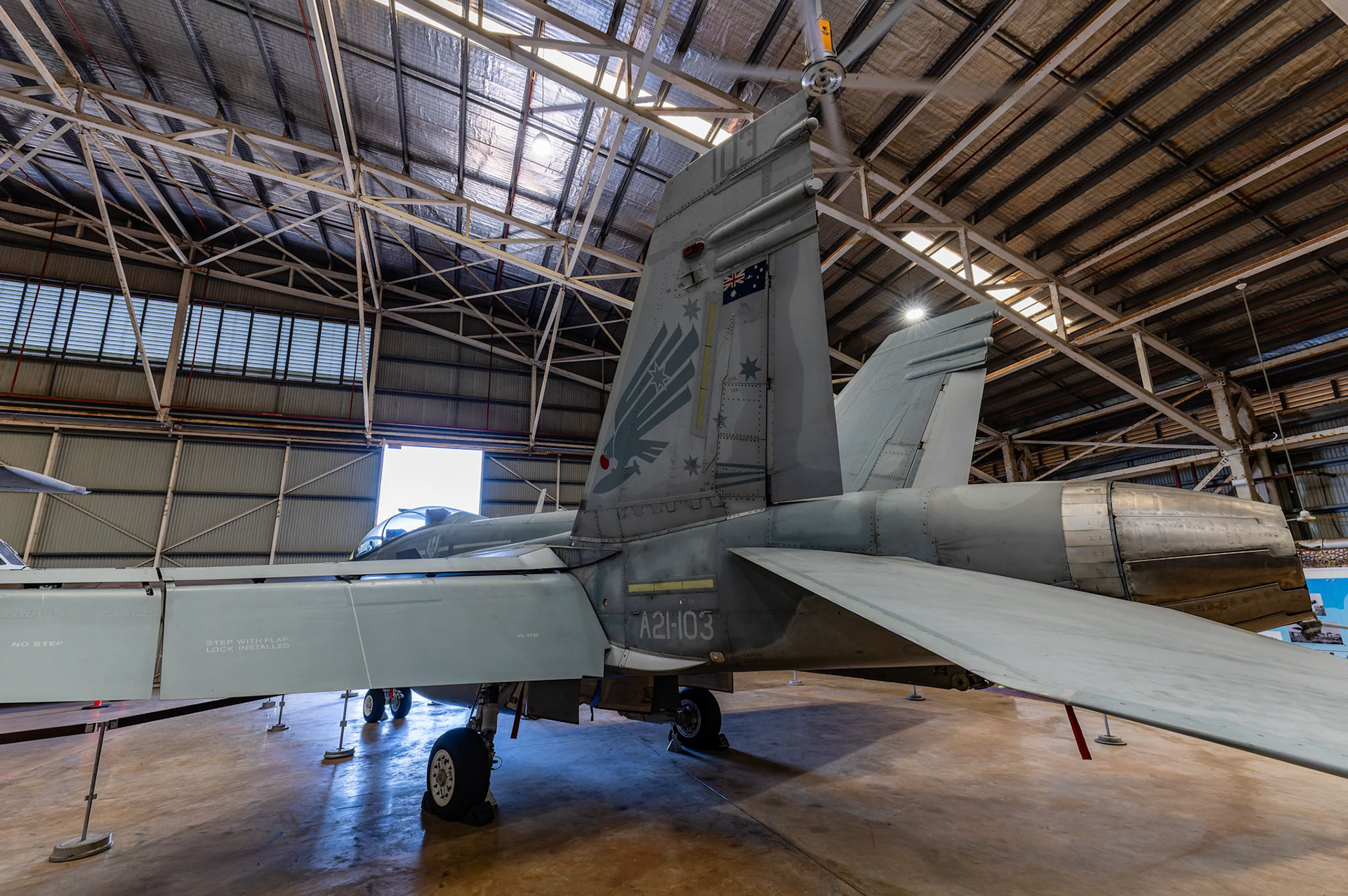 McDonnell Douglas FA-18 AB on display at the Darwin Aviation Museum in the Northern Territory, Australia