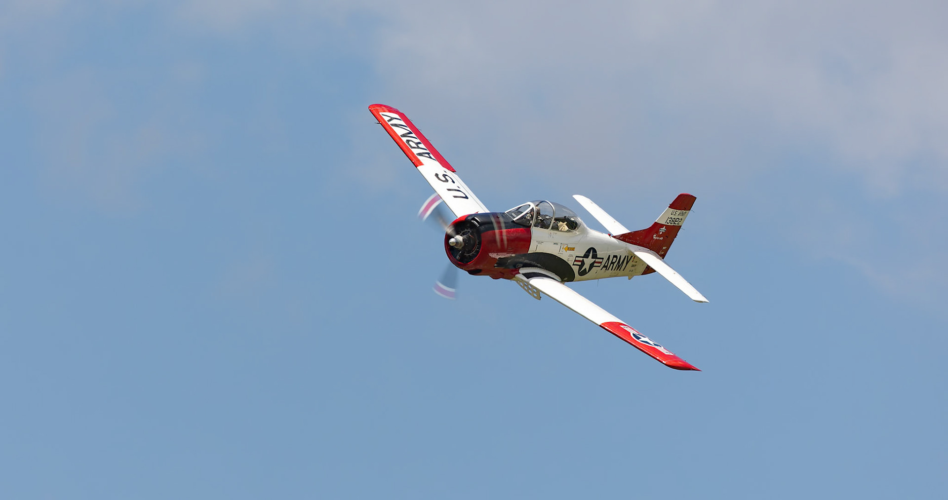 Glenn Collins in the North American T28 Trojan [VH-T28] at the Barrington Coast Airshow in Taree, New South Wales, Australia. 9th of November, 2024