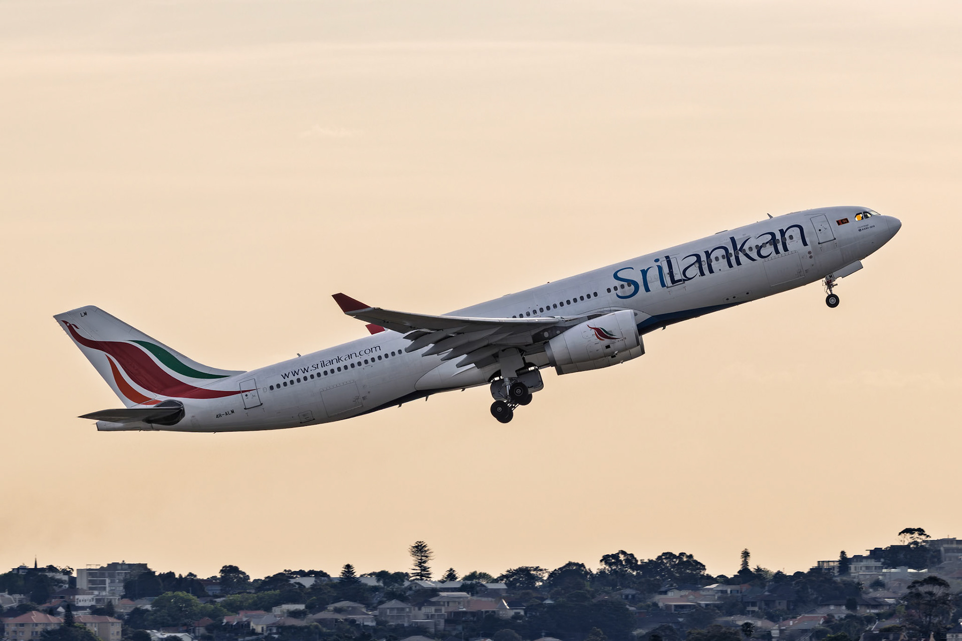SriLankan Airlines Airbus A330-343 [4R-ALM] Departing to Colombo from the P3 Carpark, Sydney Airport, Australia