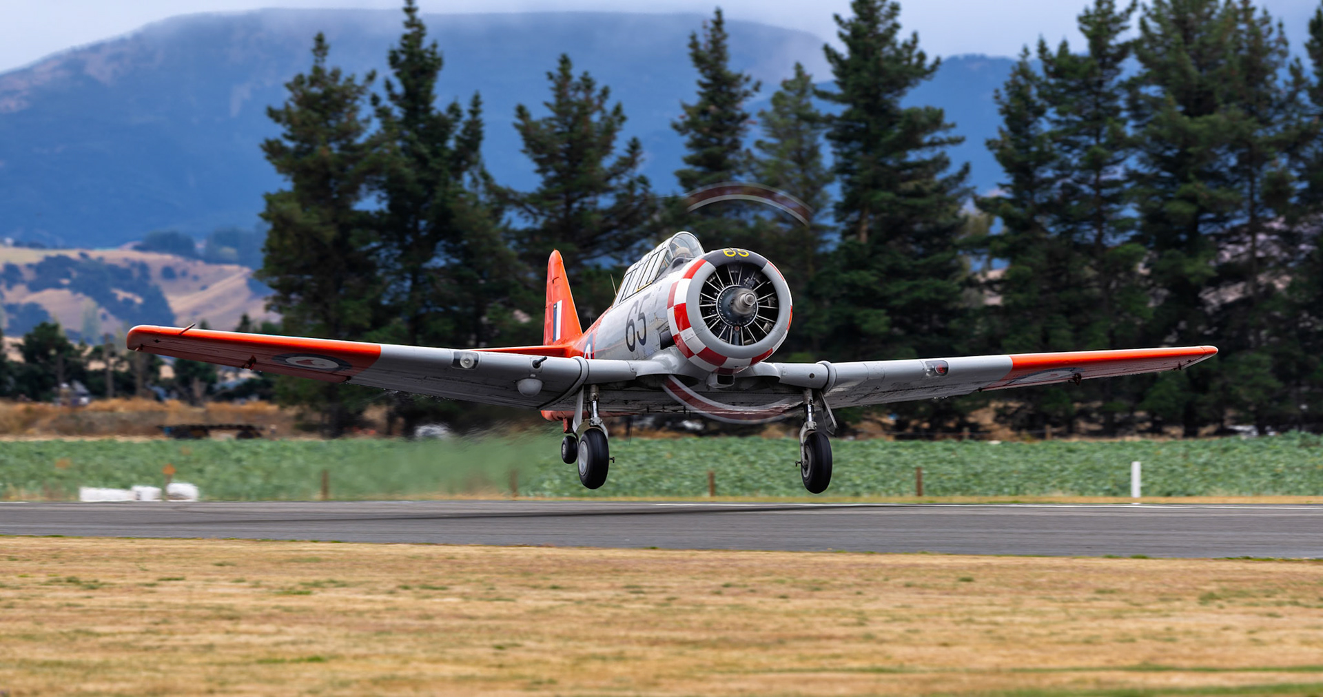 North American Harvard 3 (65) [ZK-ENF] on display at Warbirds over Wanaka, New Zealand