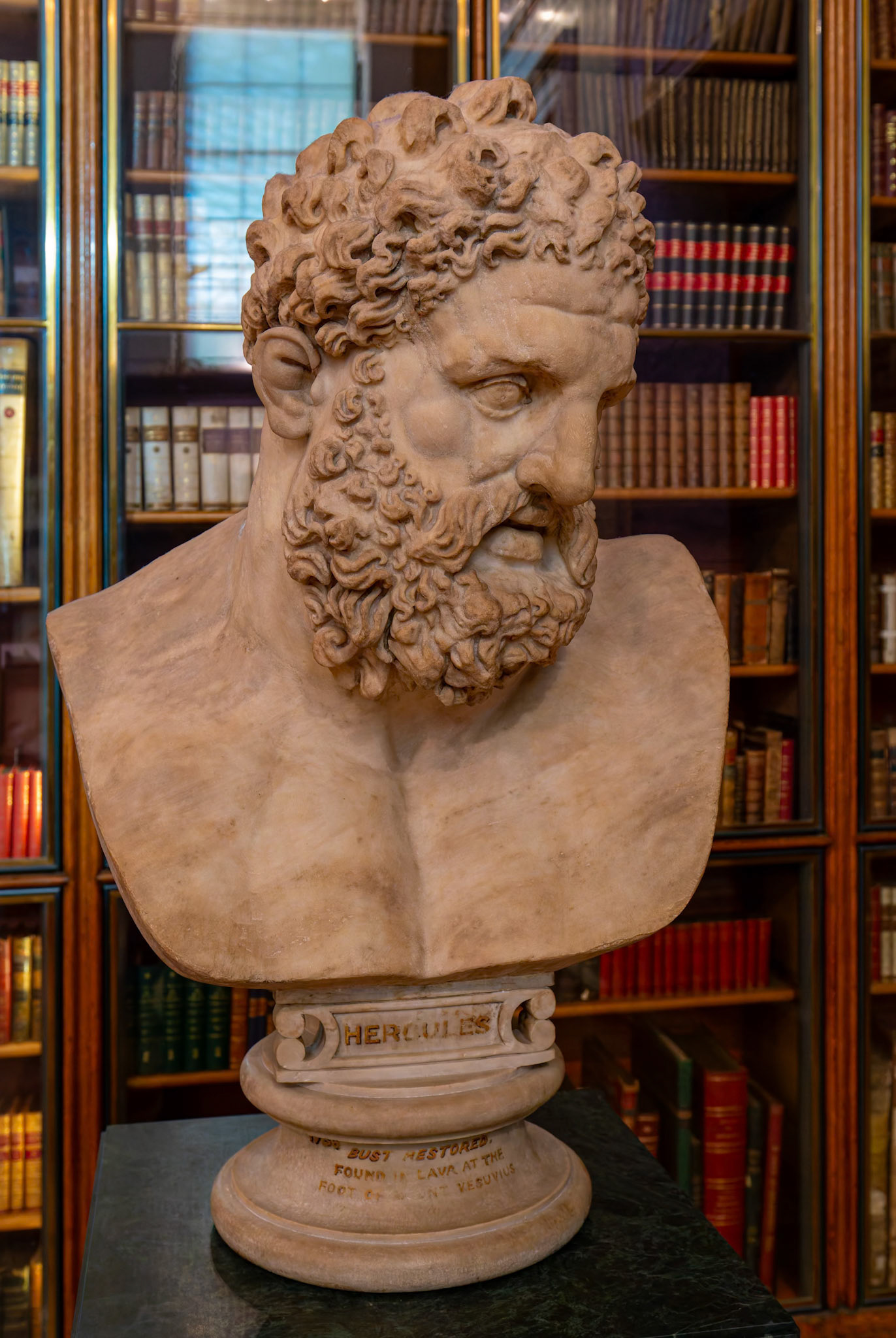 Bust of Hercules on display at British Museum, London
