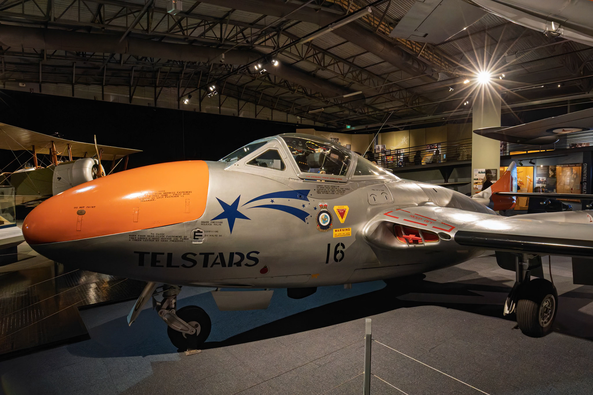 De Havilland Vampire T35 at the RAAF Museum Point Cook in Victoria, Australia