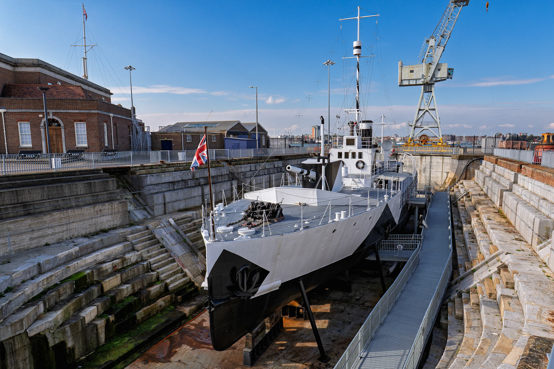 HMS M.33 at Portsmouth Historic Dockyard in Portsmouth, England
