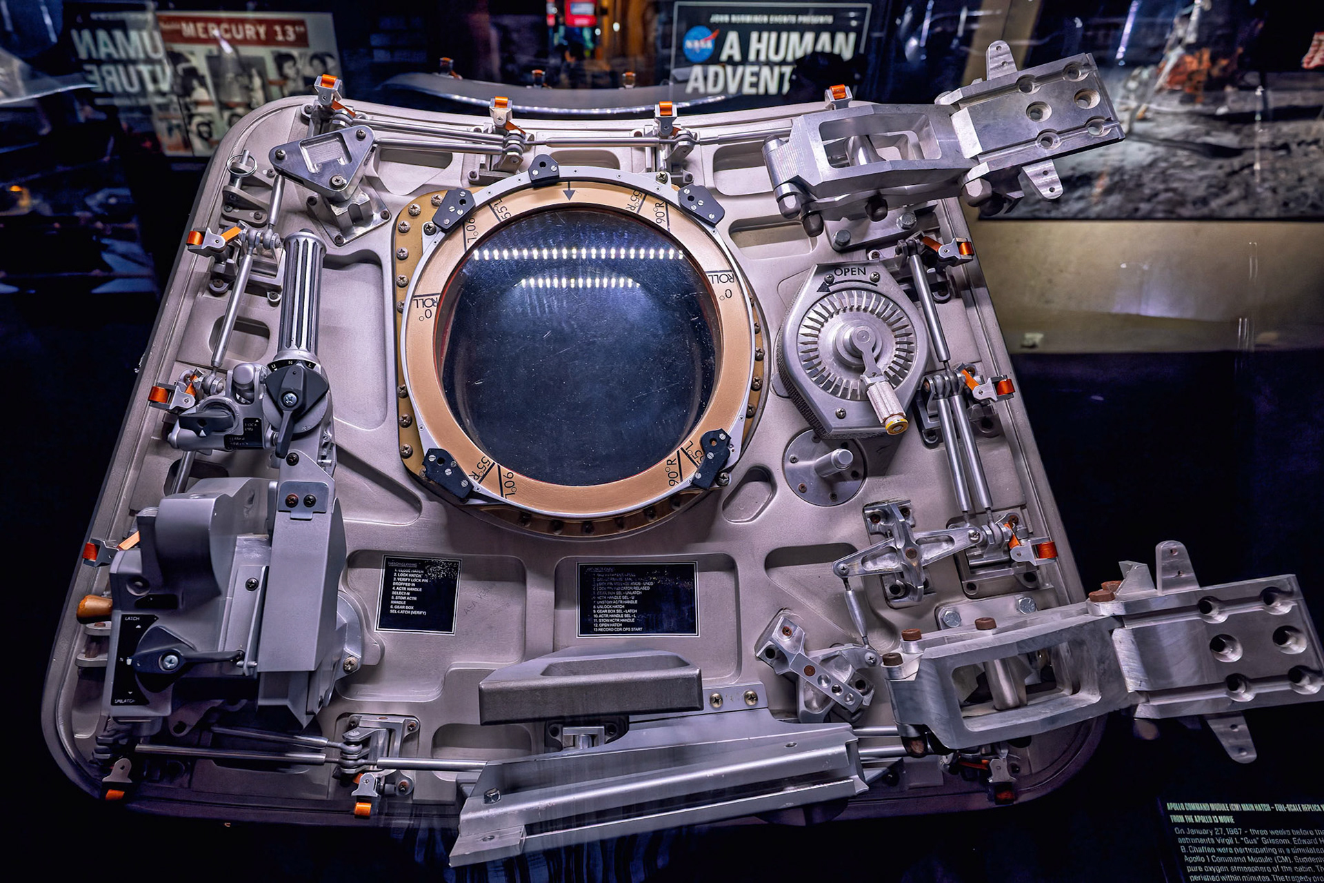 A display from the exhibition NASA – A Human Adventure' to celebrate the 50th anniversary of the Moon landing at the Queensland Museum, Australia