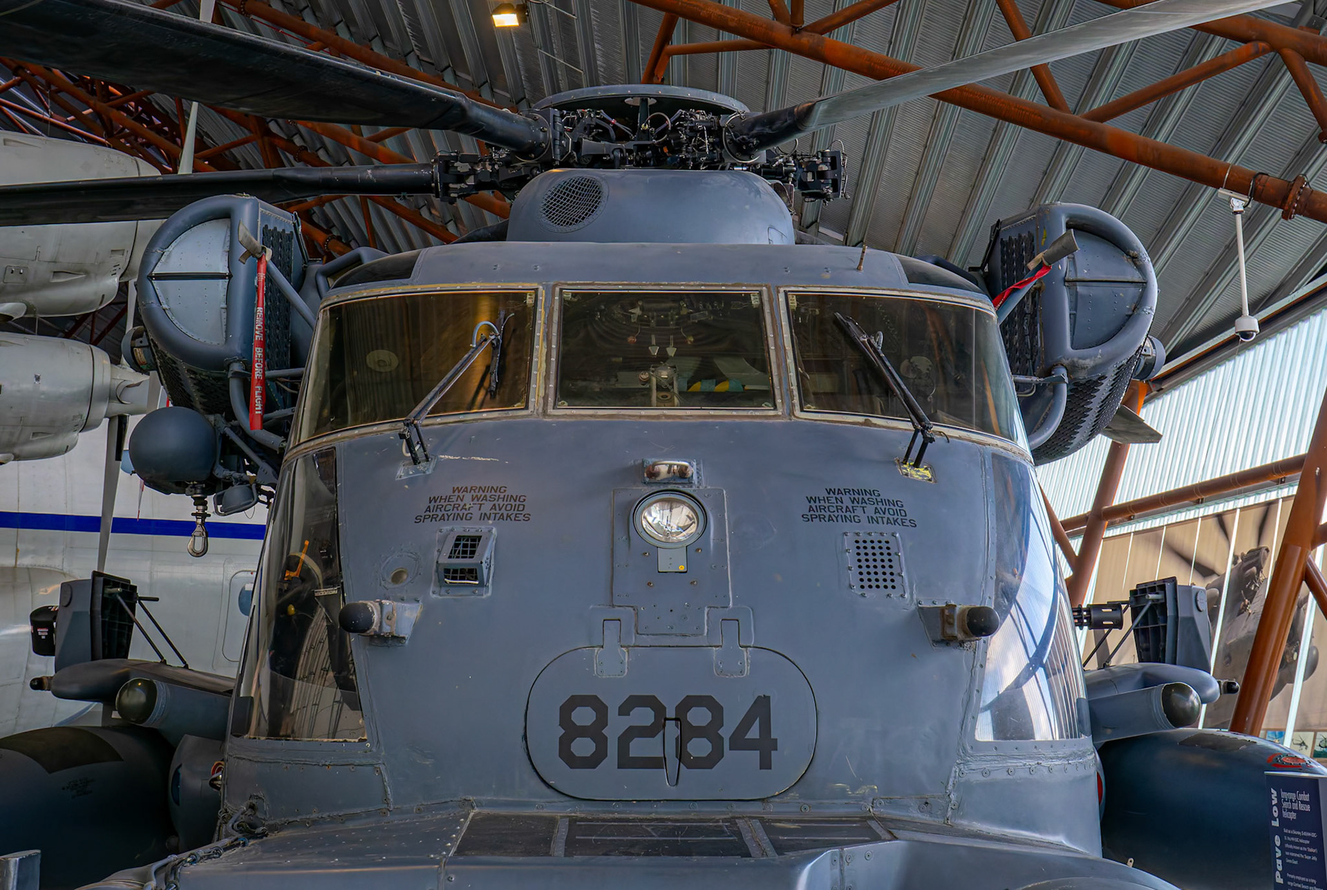 Sikorsky MH53 Pave Low on display at the Royal Air Force Museum Midlands in Cosford, United Kingdom