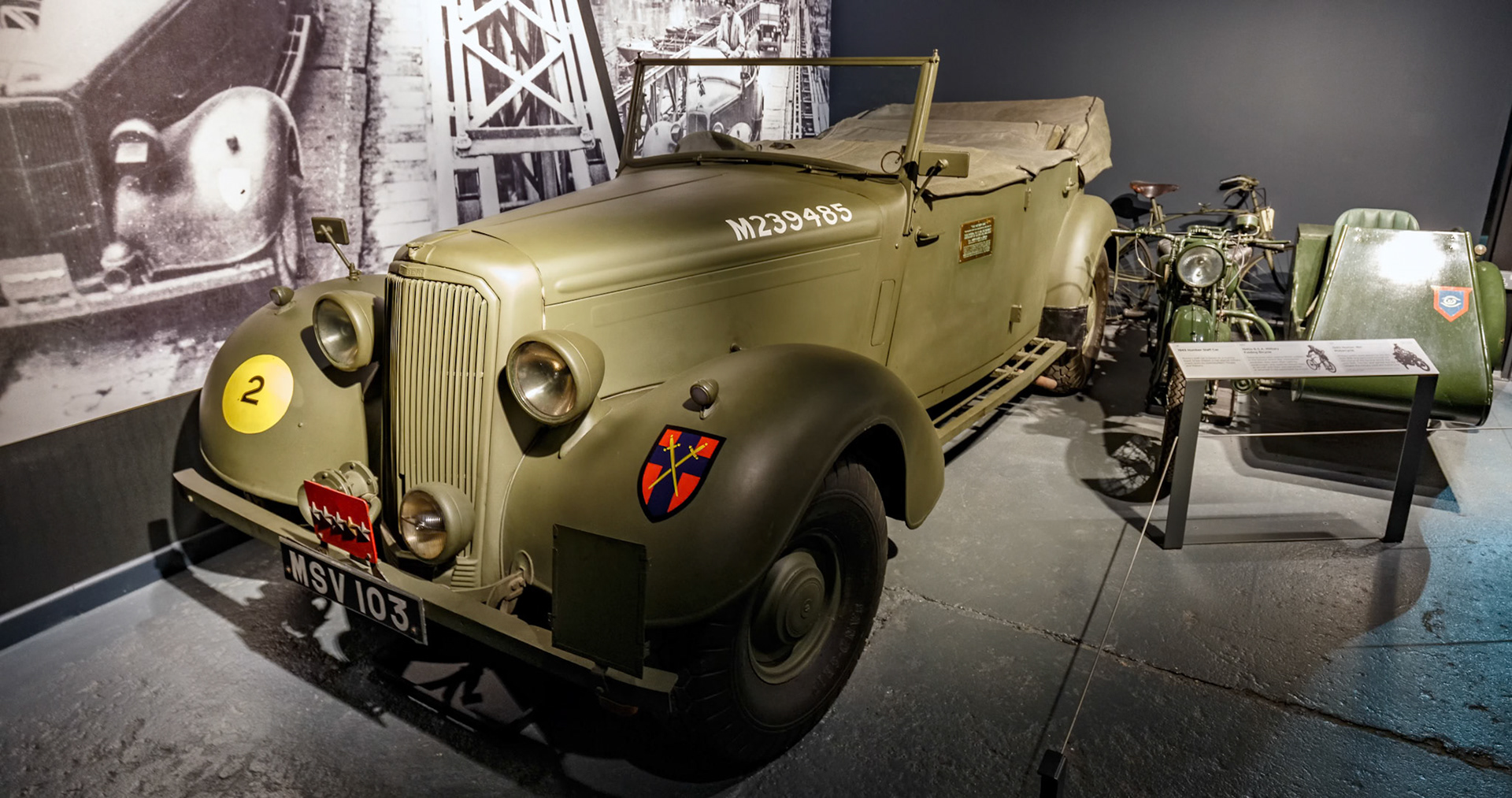 Monty's 1943 Humber Staff Car at the Coventry Transport Museum in Coventry, England