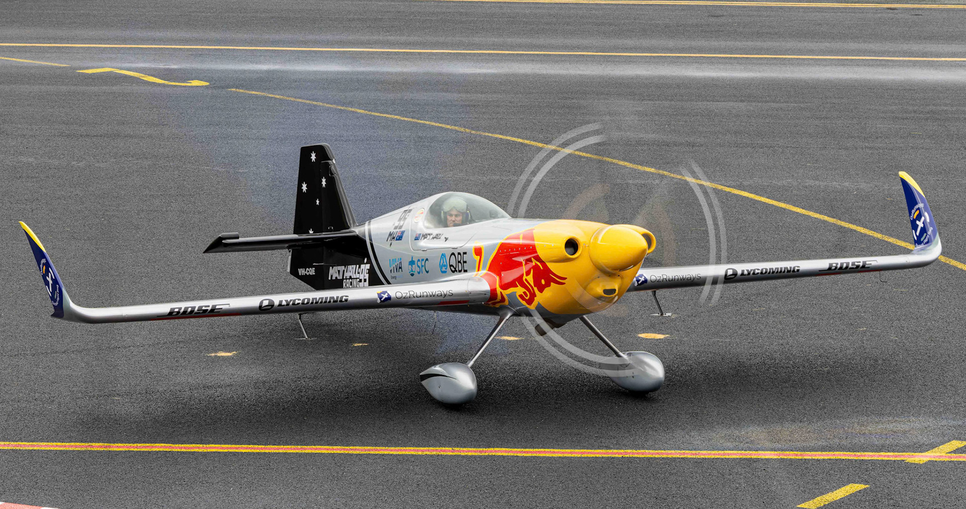 Matt Hall performing in the MXS-R on display at the Shellharbour Airport, during the Airshows Downunder Shellharbour, New South Wales, Australia.