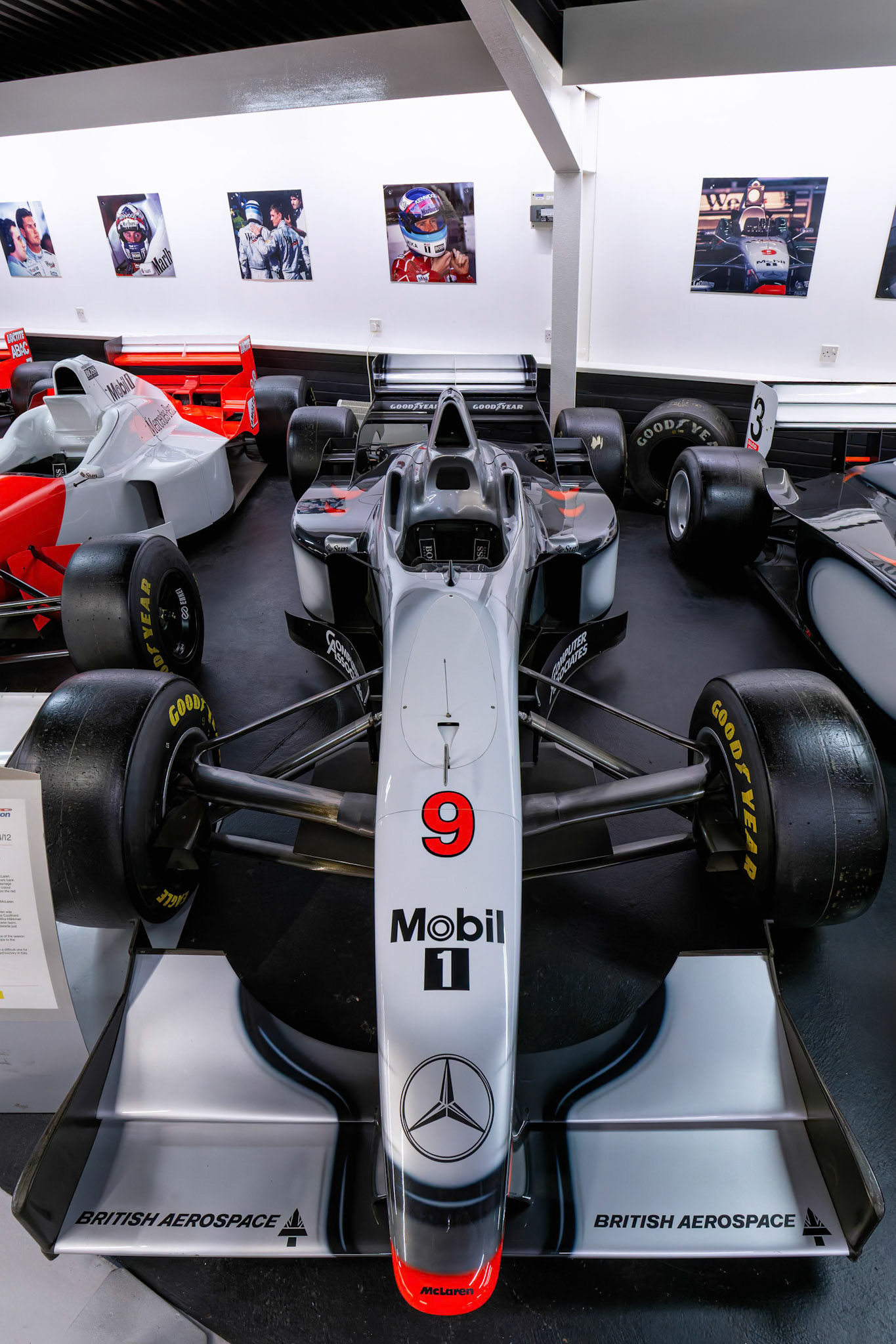 1997 McLaren Mercedes MP4/12 Formula 1 car at Donington Park Museum, England