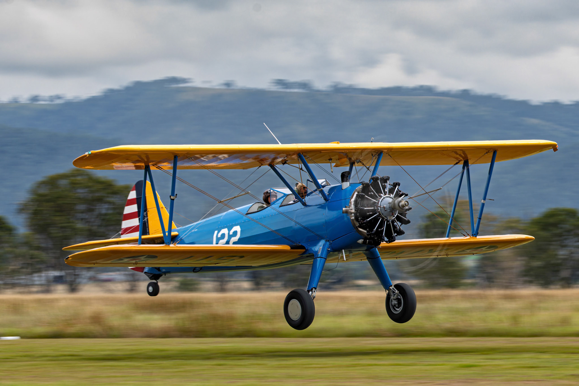 Boeing-Stearman Model 75 [VH-SNM] at the breakfast flyin at Watts Bridge Memorial Airfield in Cressbrook, Australia
